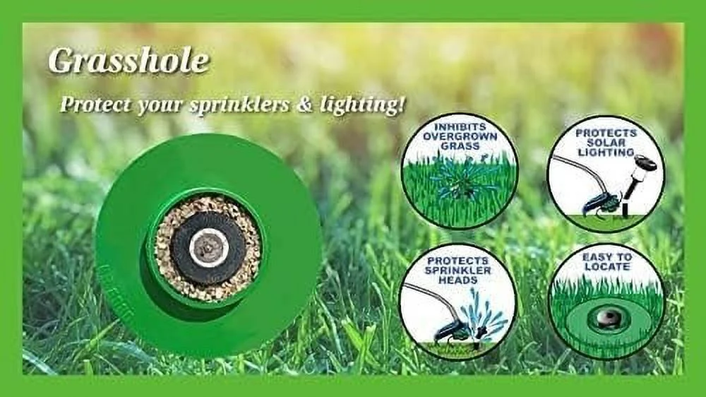 GRASSHOLE - Sprinkler Head Protection Sprinkler Donut, Lawn Sprinkler Guard, Plastic Donuts for Sprinkler Heads 1 Pack