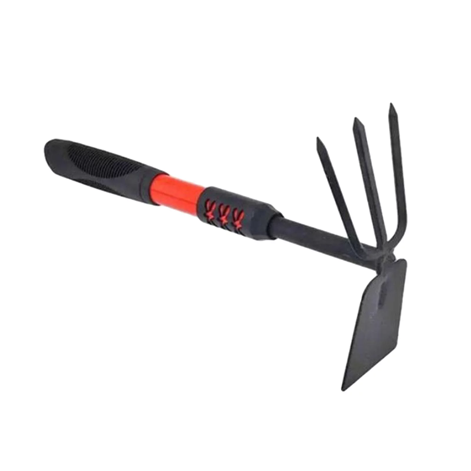 Manual Brush Cutter, Garden Rake with Handle, Metal Portable Weeding Tool Garden 40.5cm