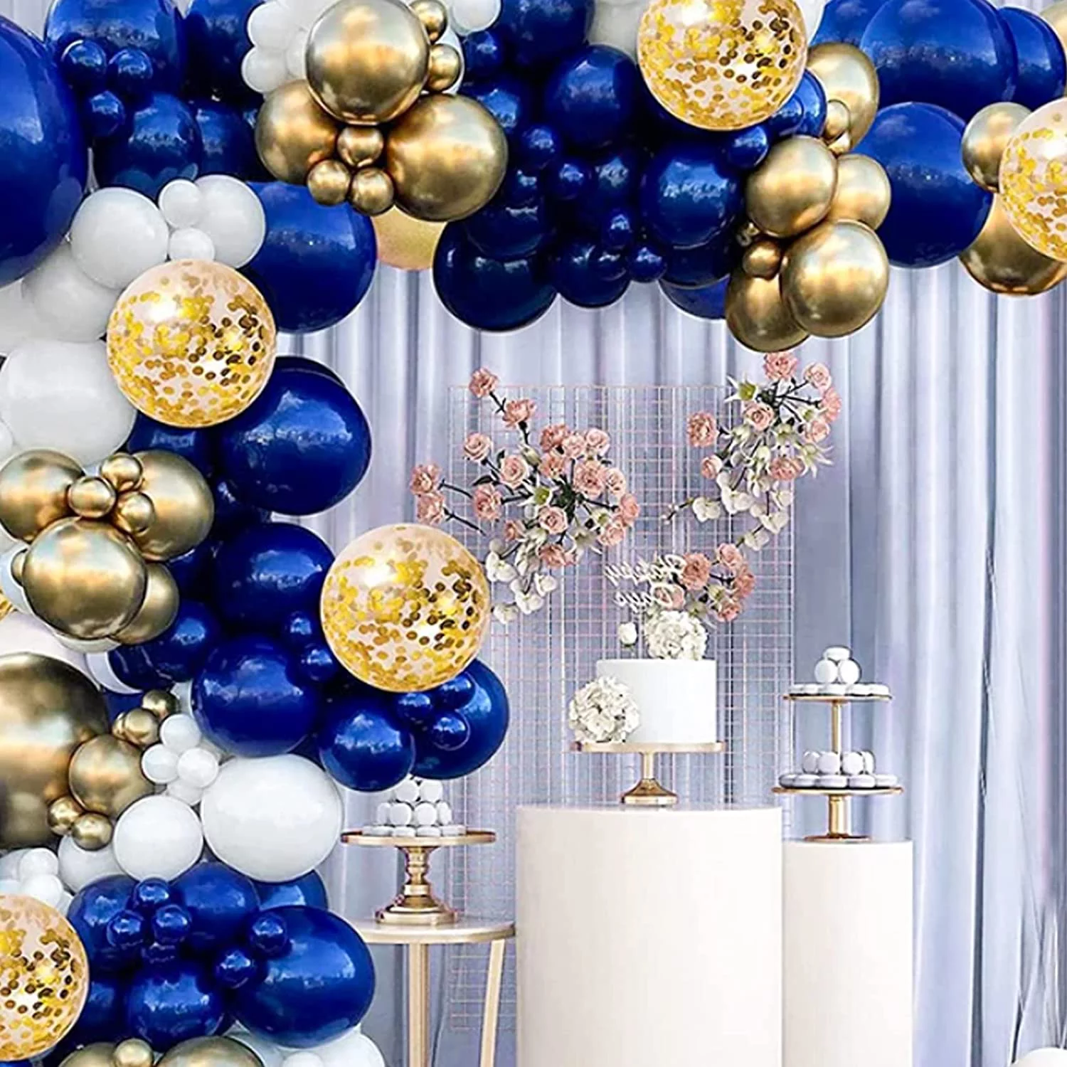 Navy Blue Balloons 110 Pcs Navy Blue Balloon Garland Kit Different Sizes 5 10 12 18 Inch Dark Blue Balloons for Birthday Anniversary Party Decorations