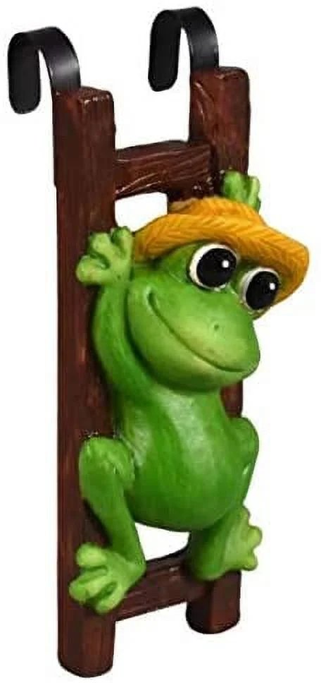 Flower Pot - Hugger Figurine - Frog (4 Pcs) Garden Decor - Get All The Fun Collections of Pot Pal Climbers - Hanging Planter Decorations - Patio Decor - Yard Decor