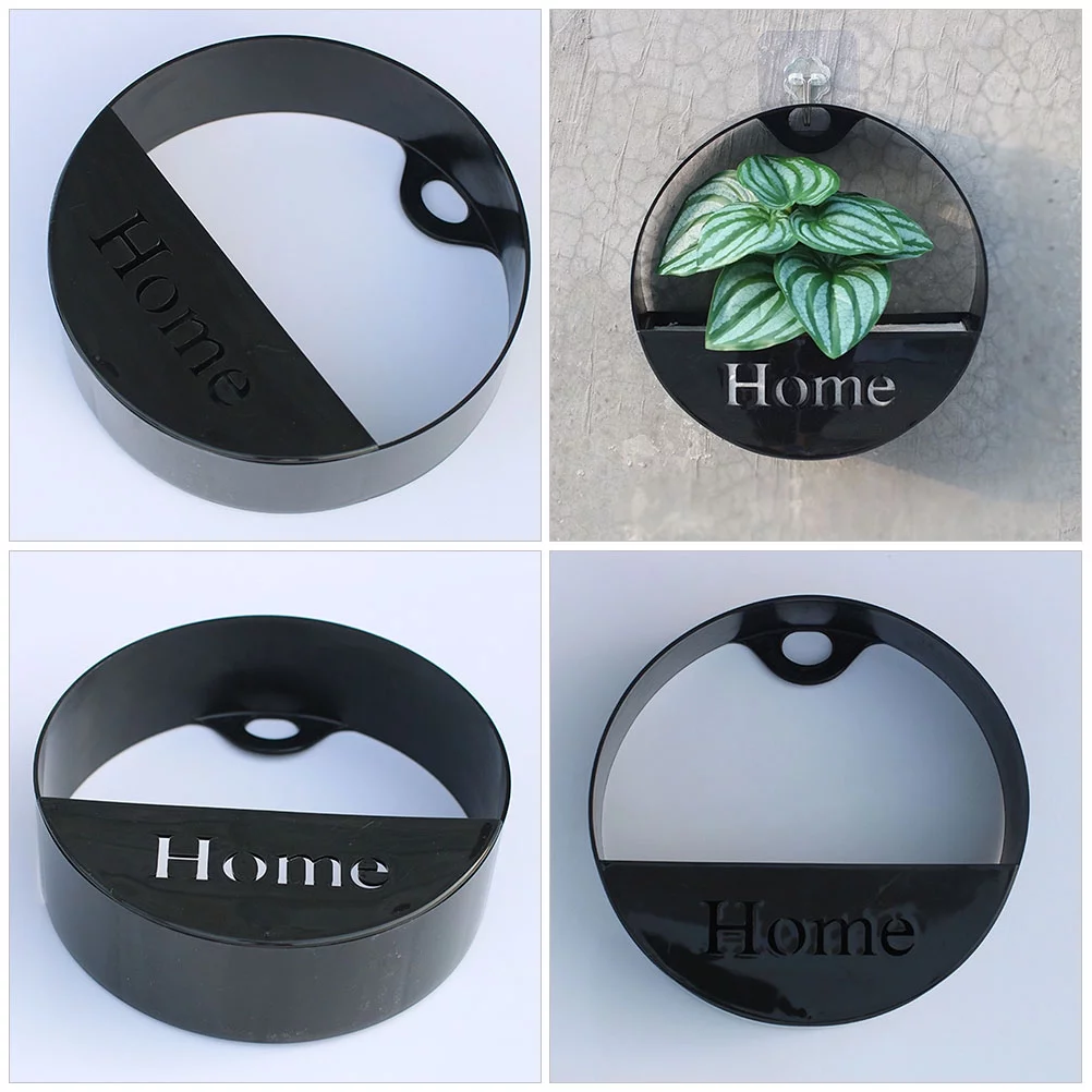 Qumonin Wall Mount Plant Pot Holder Plastic Balcony Flowerpot Hanging Flowerpot