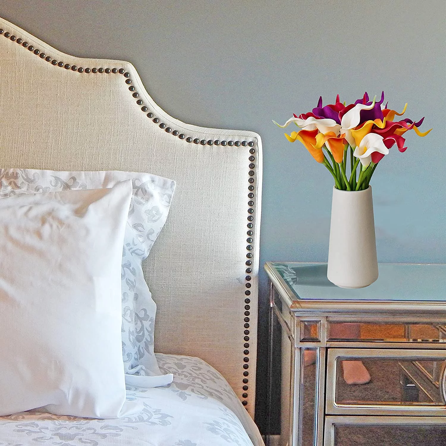 Namzi -a 20pcs Colorful Flowers Artificial Calla Lily Silk Flowers 13.4