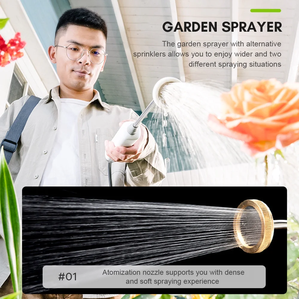 Pristin Sprinkler,Lances USB Can 2 Alternative Spray Plant Mister 2 Spray Lances USB Alternative Spray Lances Sprayer Pump Sprayer Mister 2 Alternative 5L Sprayer Pump 2200mAh Reable Battery LAOSHE