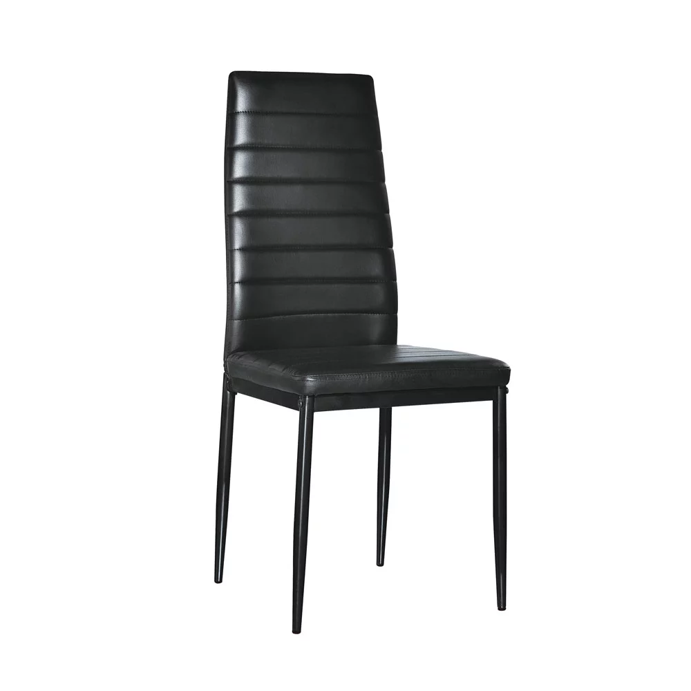 4pcs Dining Side Chairs Seat Elegant Design Home Furniture Black