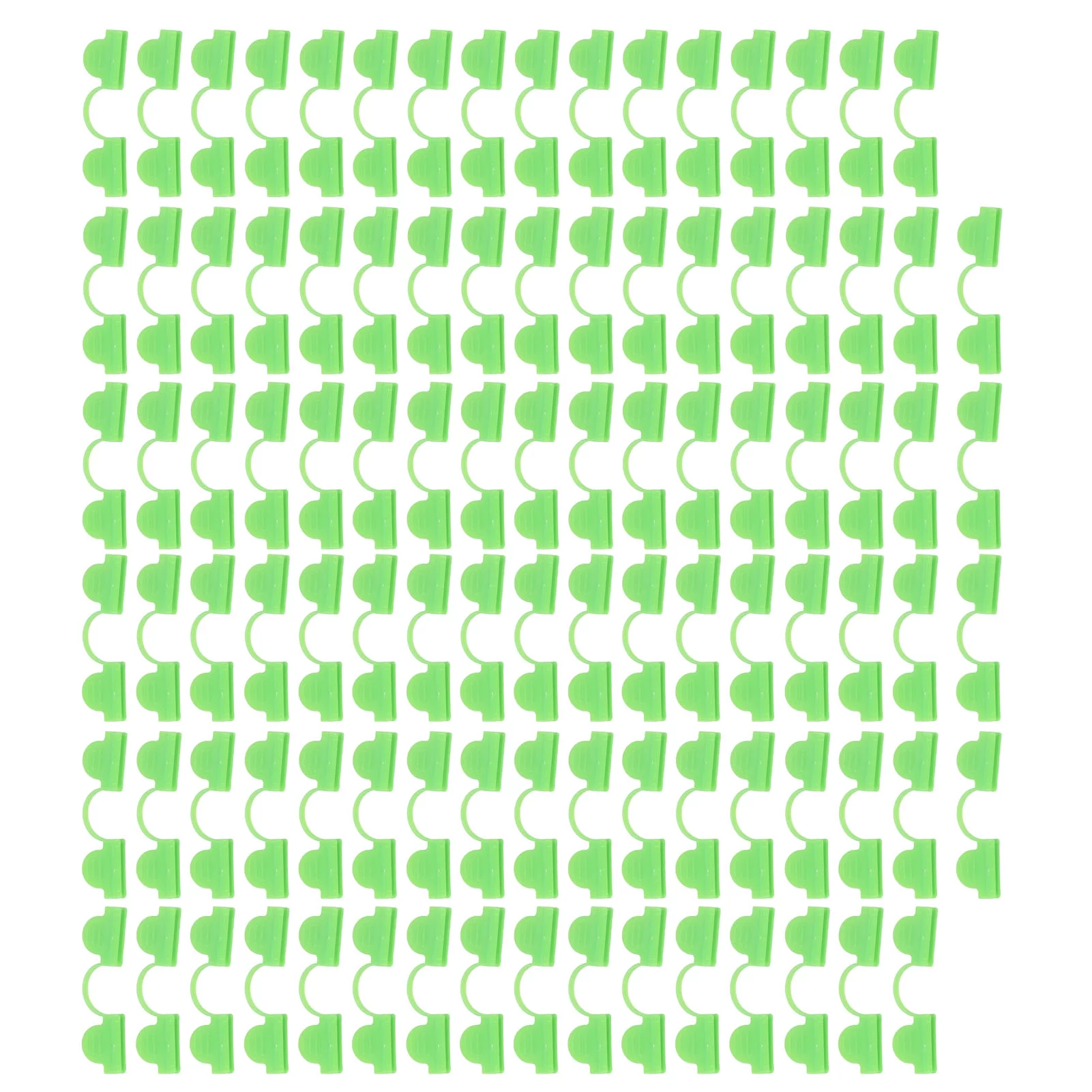 Verdant Touch Shading Garden Hoop Greenhouse Clip 100PCS Greenhouse Clamp Plastic Double Head Shading Garden Hoop Greenhouse Clip Fiberglass Gardening Supplies 5mm Light Green