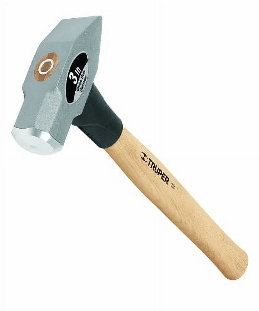 Truper 30939 3-Pound Cross Peen Hammer, Hickory Handle, 16-Inch