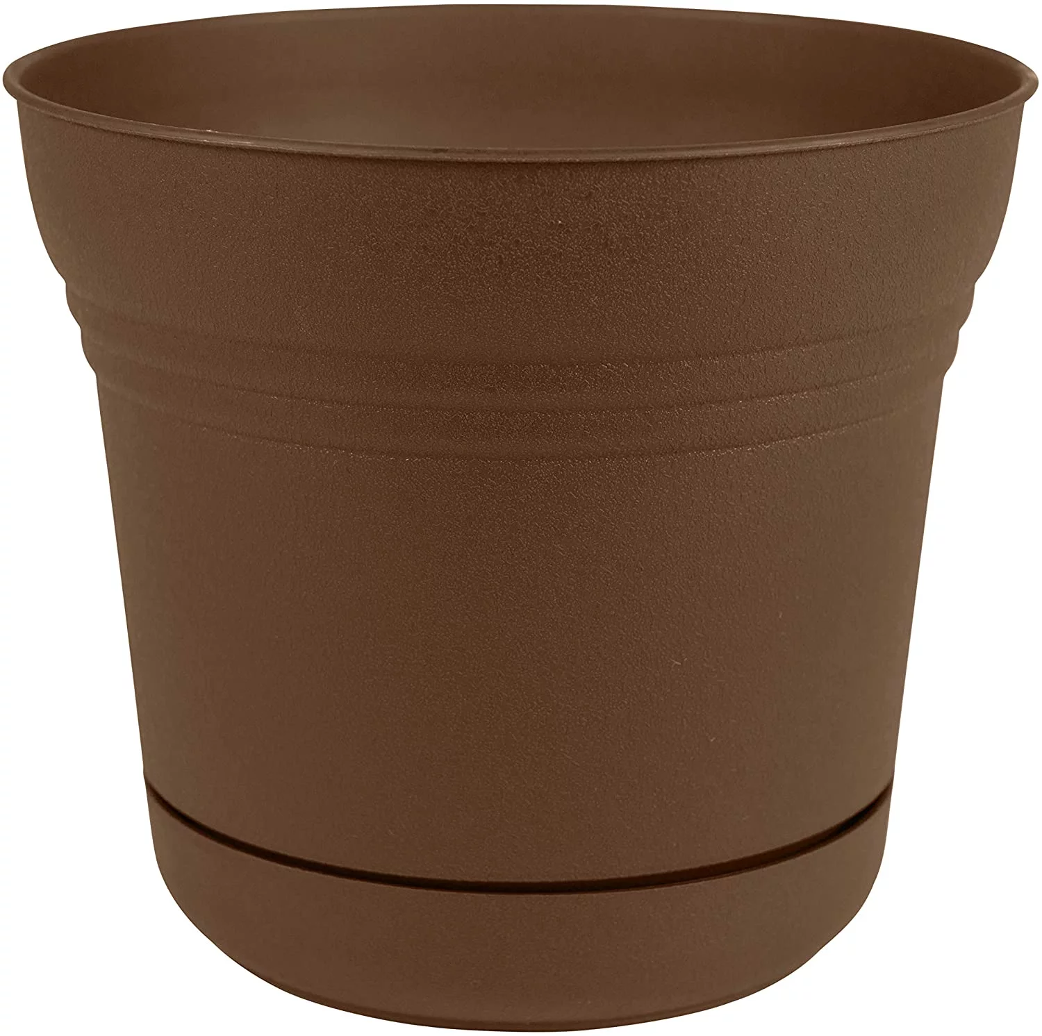 Bloem (#SP0745) Saturn Collection Planter with Saucer, Chocolate -7