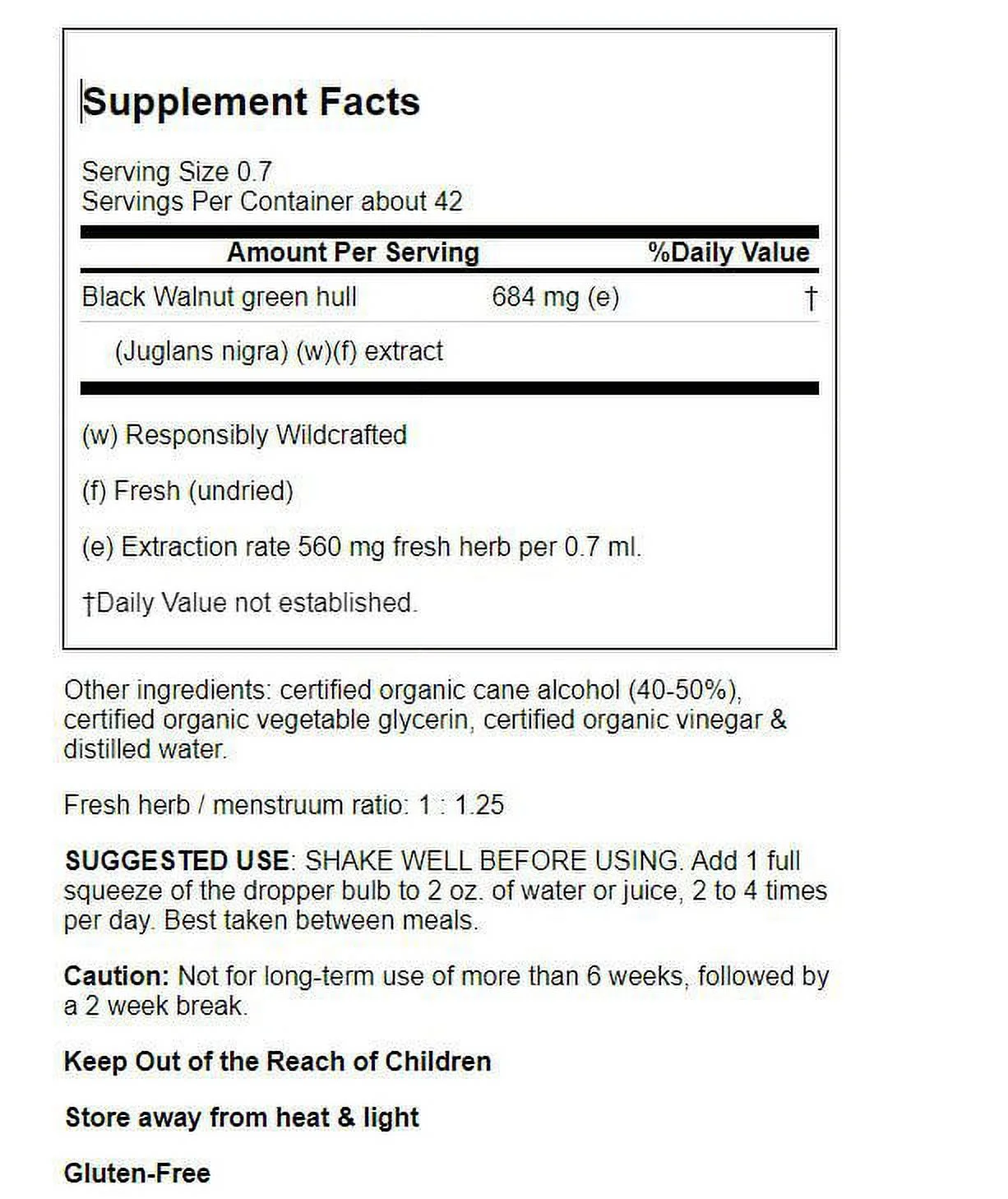 Herb Pharm Black Walnut 1 fl oz Liq