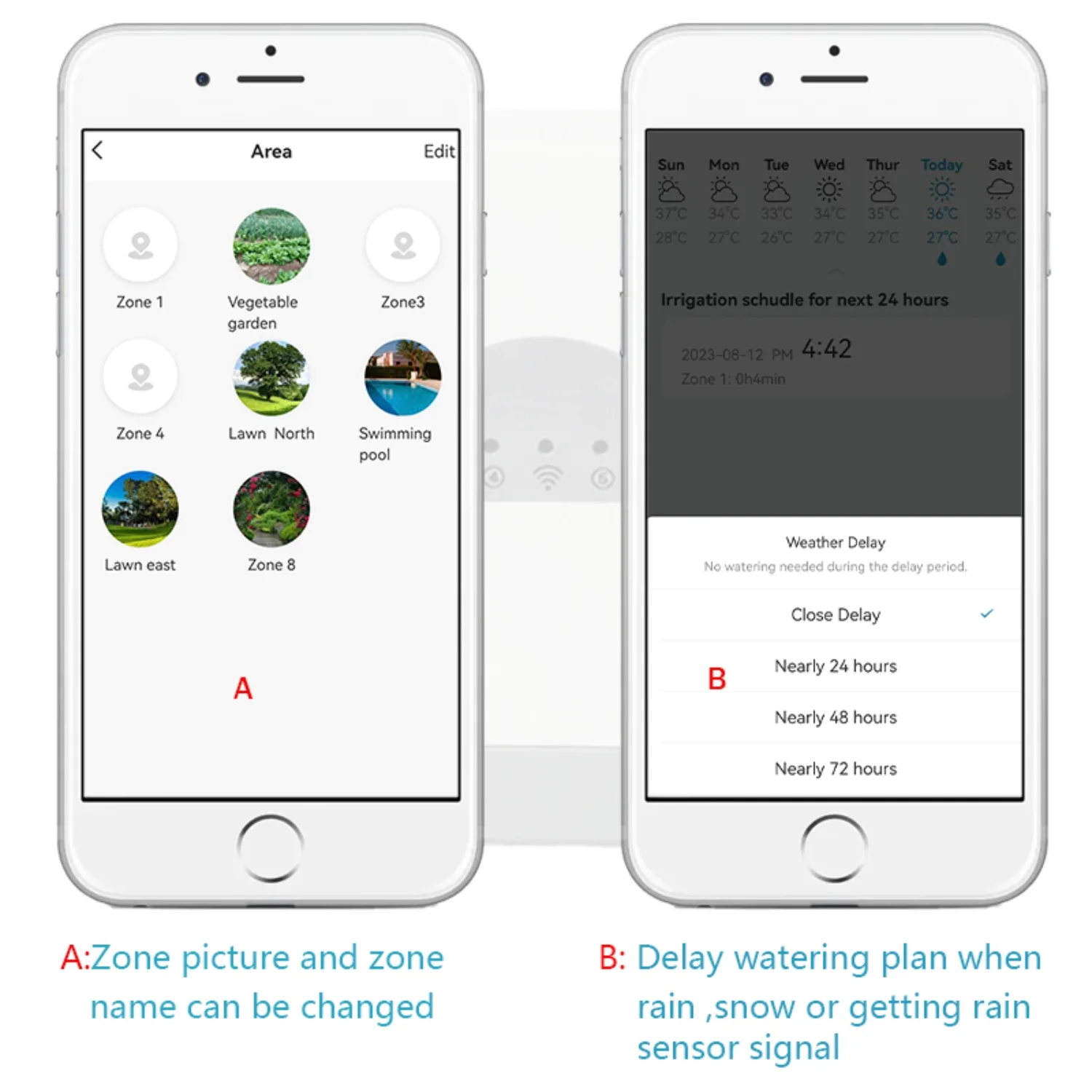 Efficient  High-tech  and Smart 8 Zone WiFi Digital Automatic Water Timer Controller for Garden Irrigation System Upgrade. Optimize Watering Schedule with Convenient APP Control. Upgrade
