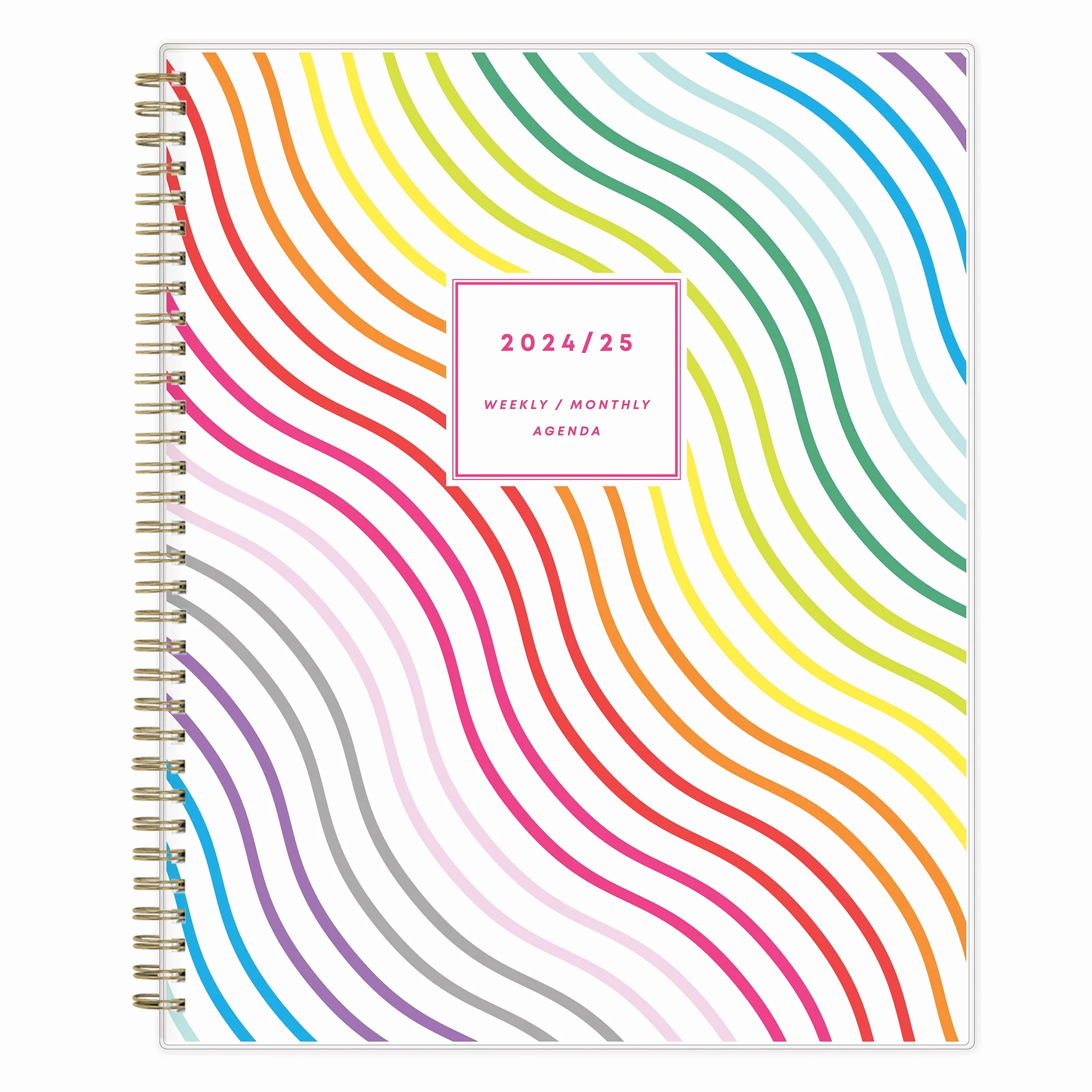 2024-25 Weekly Monthly Planner, 8.5x11, by Blue Sky, Rainbow Wave