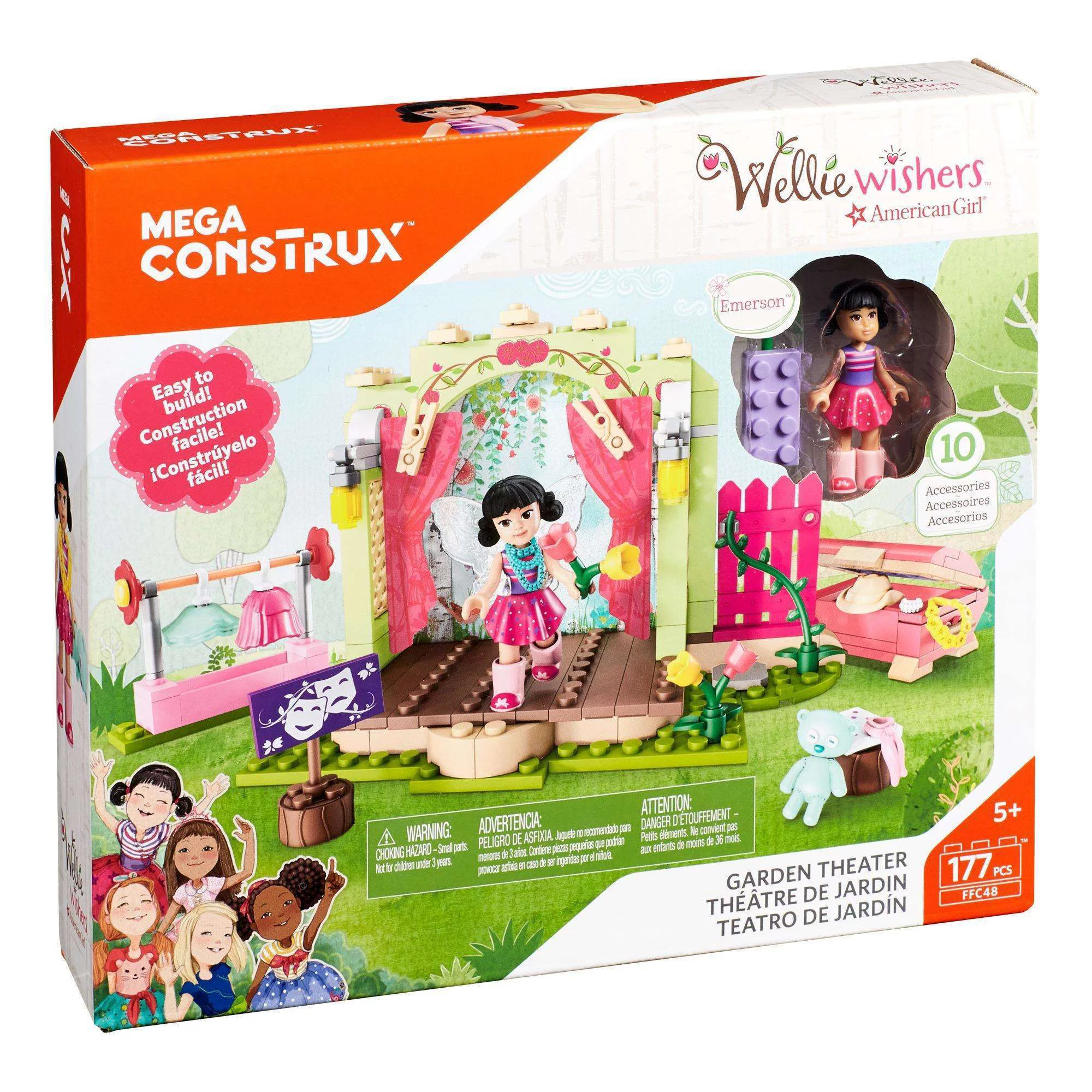 Mega Construx WellieWishers Garden Theatre Emerson Buildable Playset