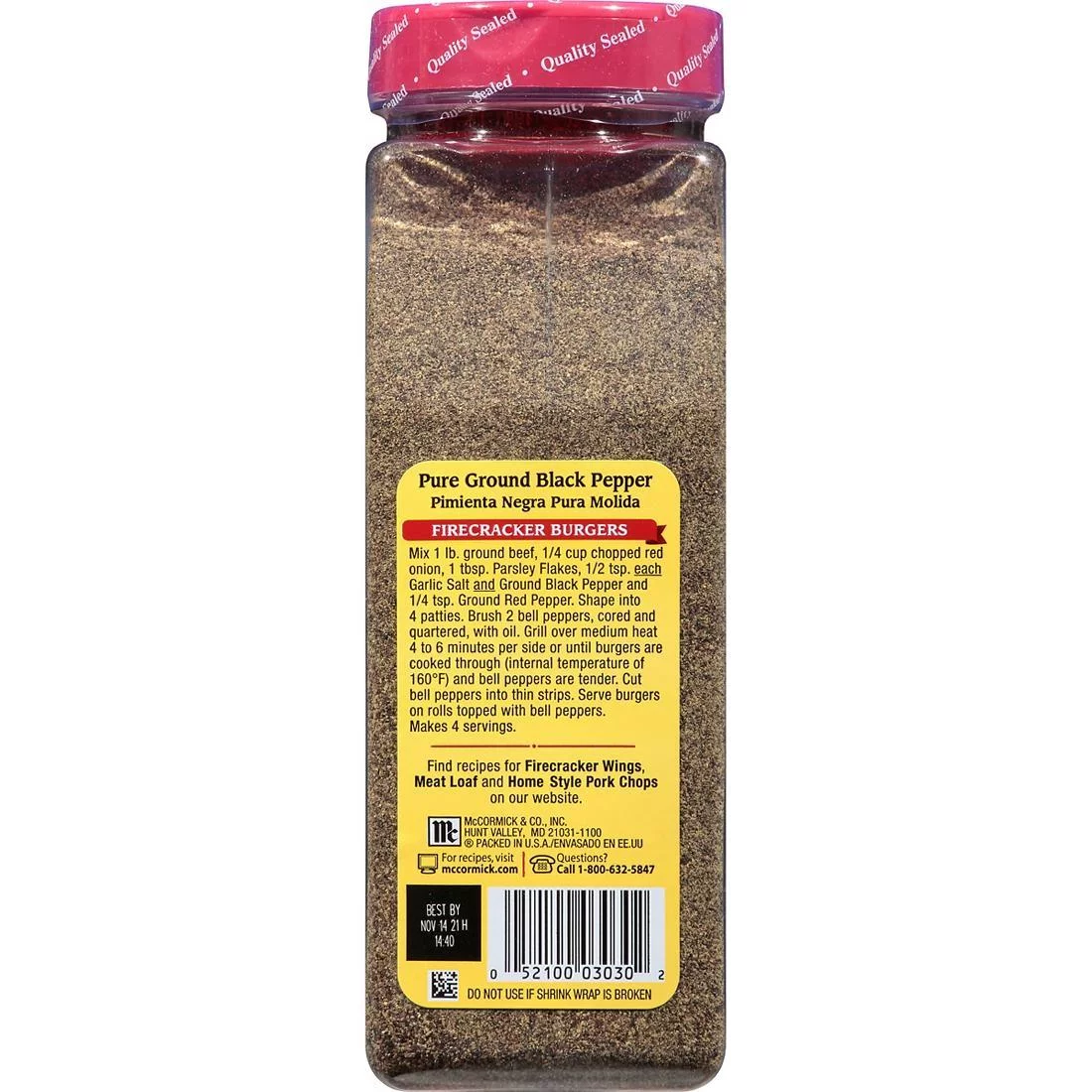 Product of McCormick Pure Ground Black Pepper 16 oz.