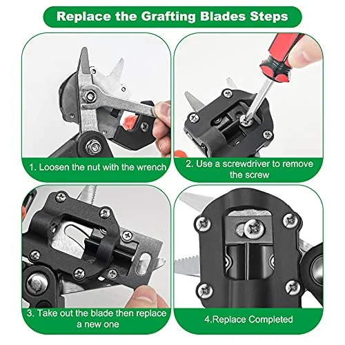 ZLiT Grafting Tools Kit,Portable Professional Grafting Tool Set Bag for Home and Garden Plant Branch and Fruit Trees Garden Grafting Tool