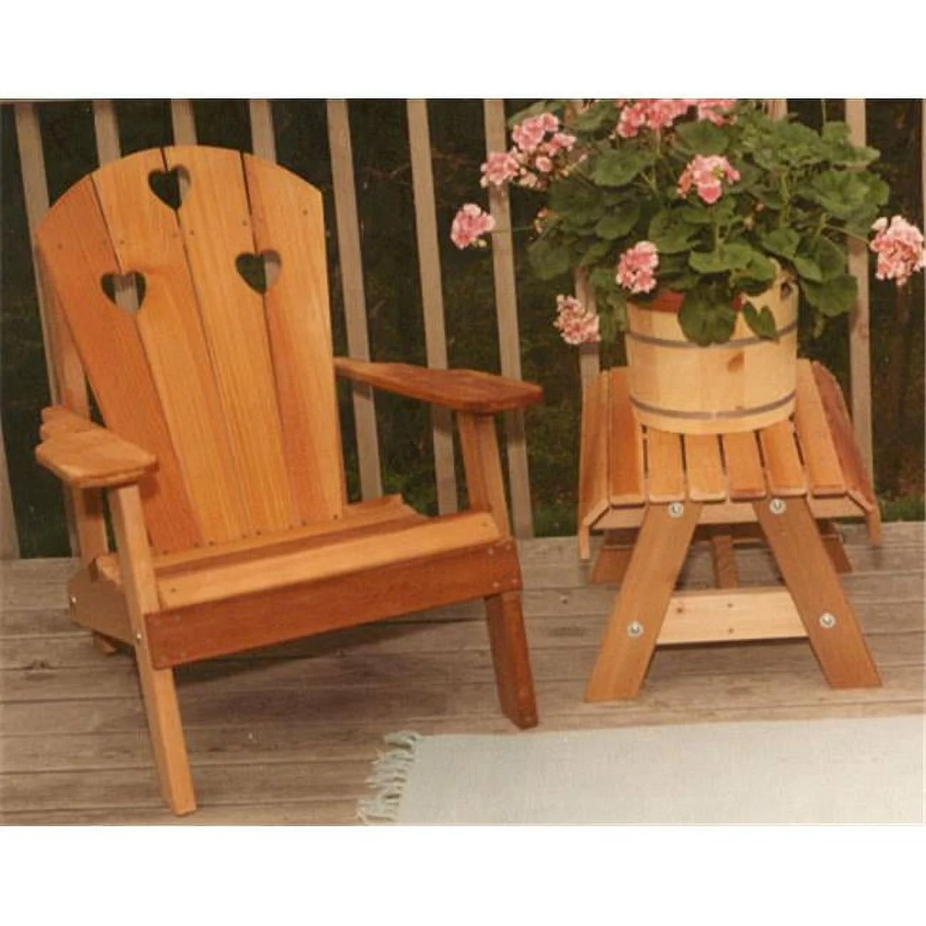 Creek Vine Designs  Cedar Country Hearts Adirondack Chair - Cedar - 36.5in. H x 30in. W x 35in. D