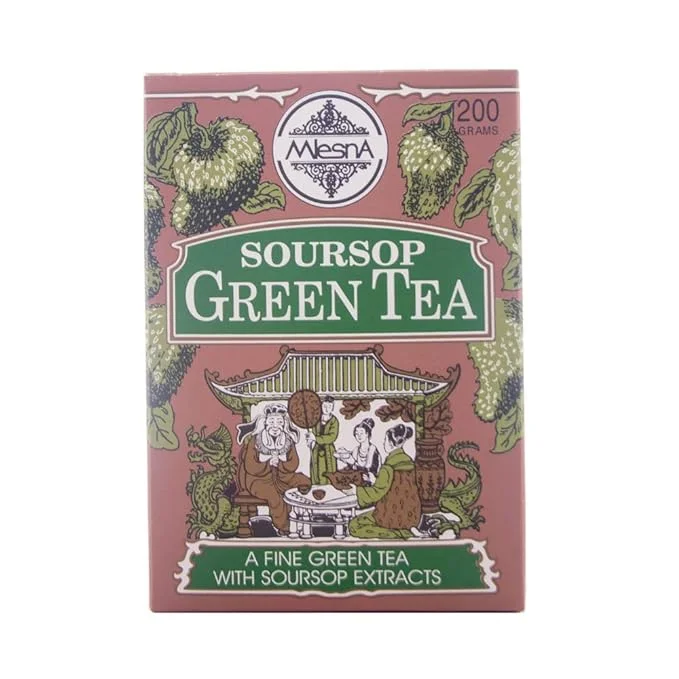 Mlesna Pure Ceylon Soursop Green Tea Graviola Loose Tea Boxes. (200g)