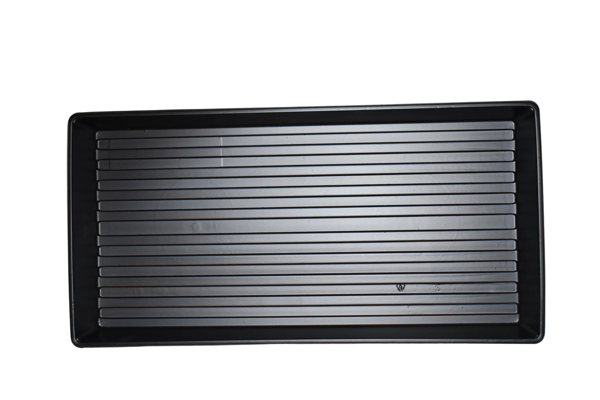 Solid Bottom Black Plastic Seed Starting Trays - Set of 10