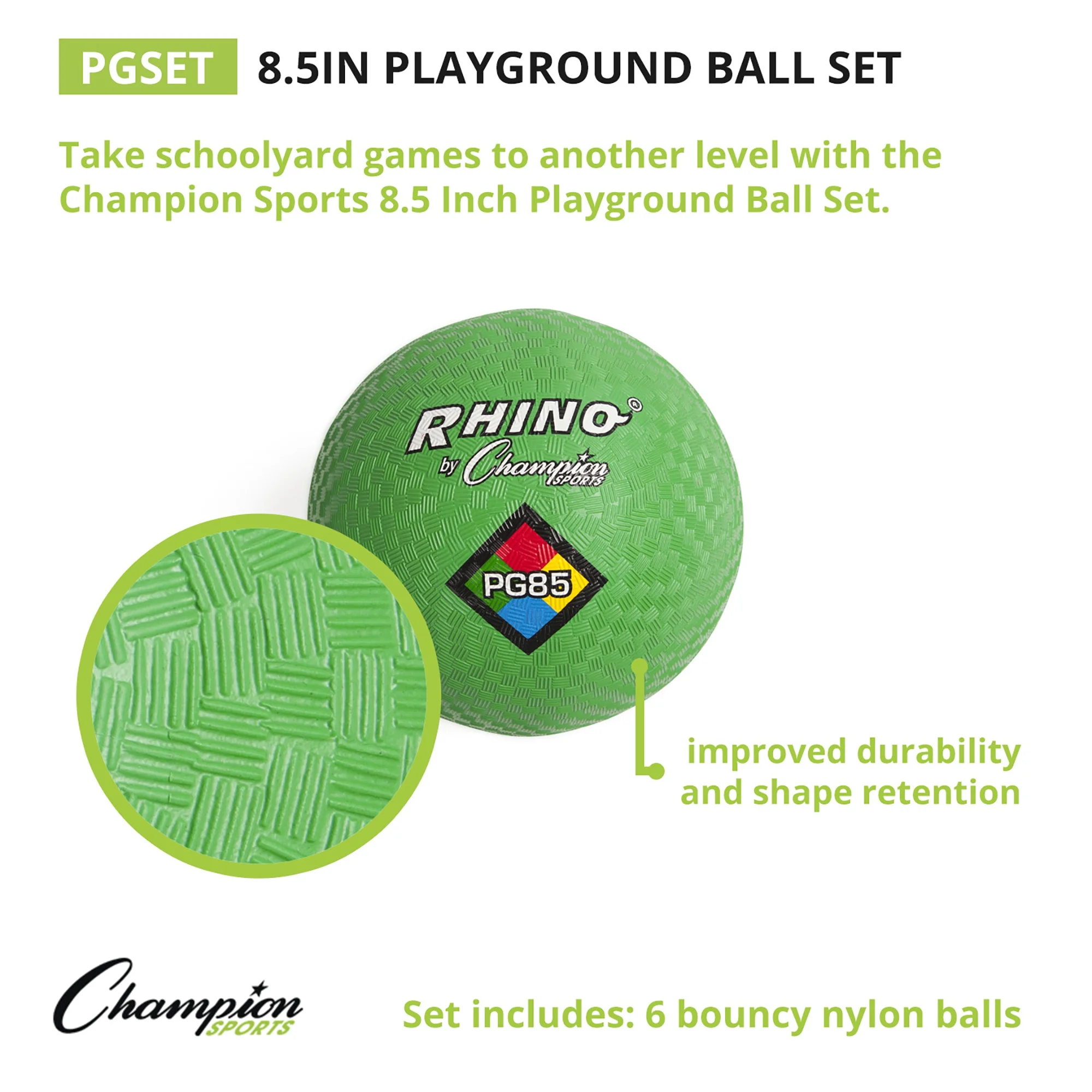 Champion Sports 8.5 Inch Playground Ball Set