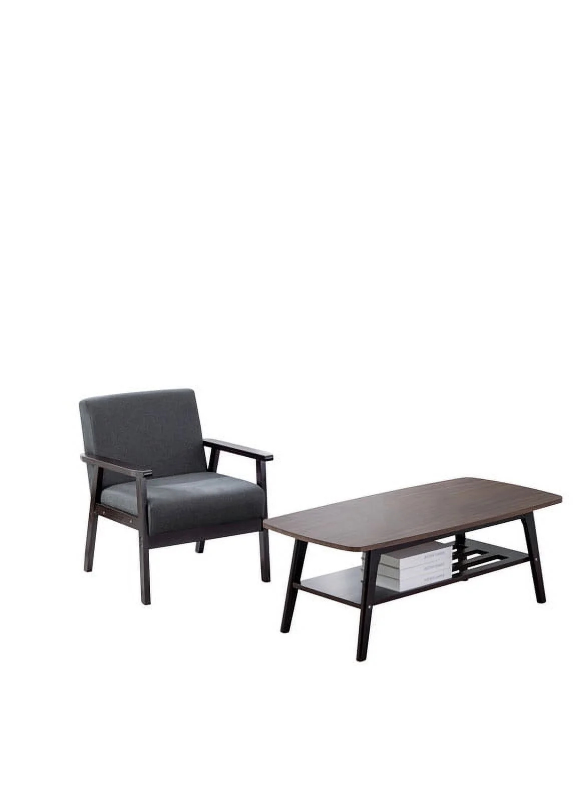 DeeHome Bahamas Espresso Coffee Table and Chair Set