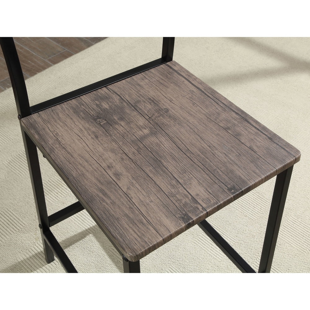 Furniture of America Vae Industrial Brown Metal 5-Piece Counter Height Set by