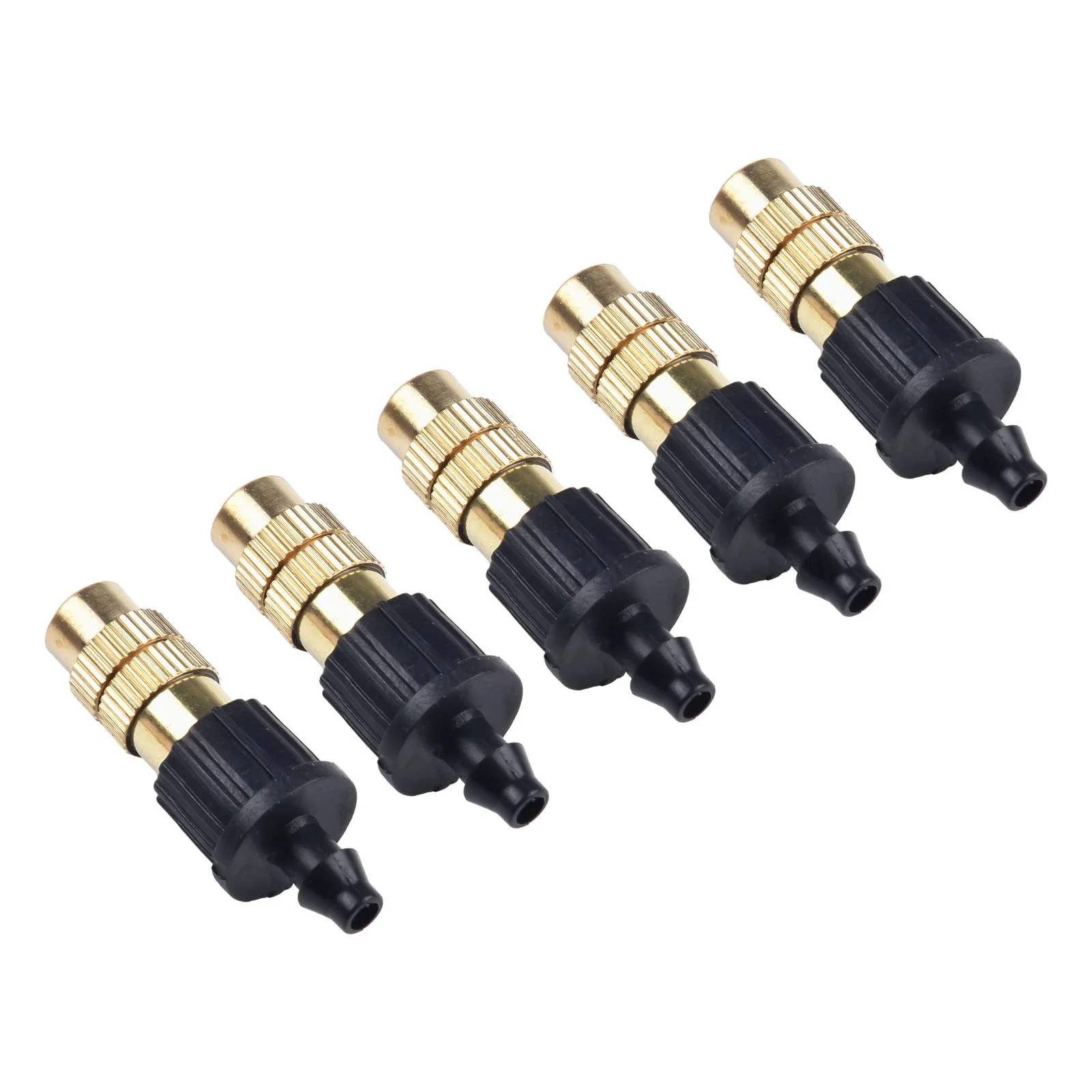 5 Pcs Brass Fog Mist Nozzle Misting Fogging Cooling Spray Sprinkler Head Lawn