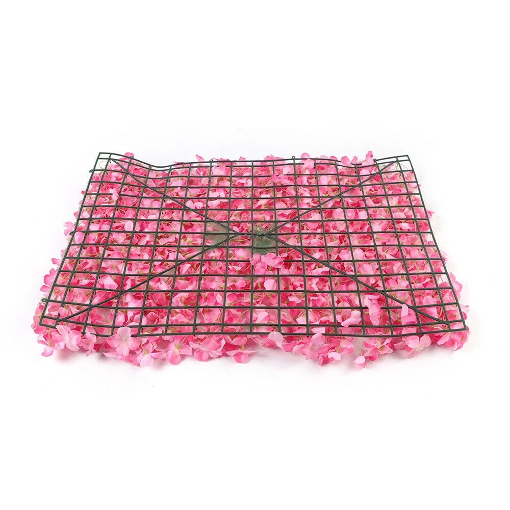 10 Pcs Artificial Silk Flower Wall Panel Wedding Party Floral Theme Decor Set Pink