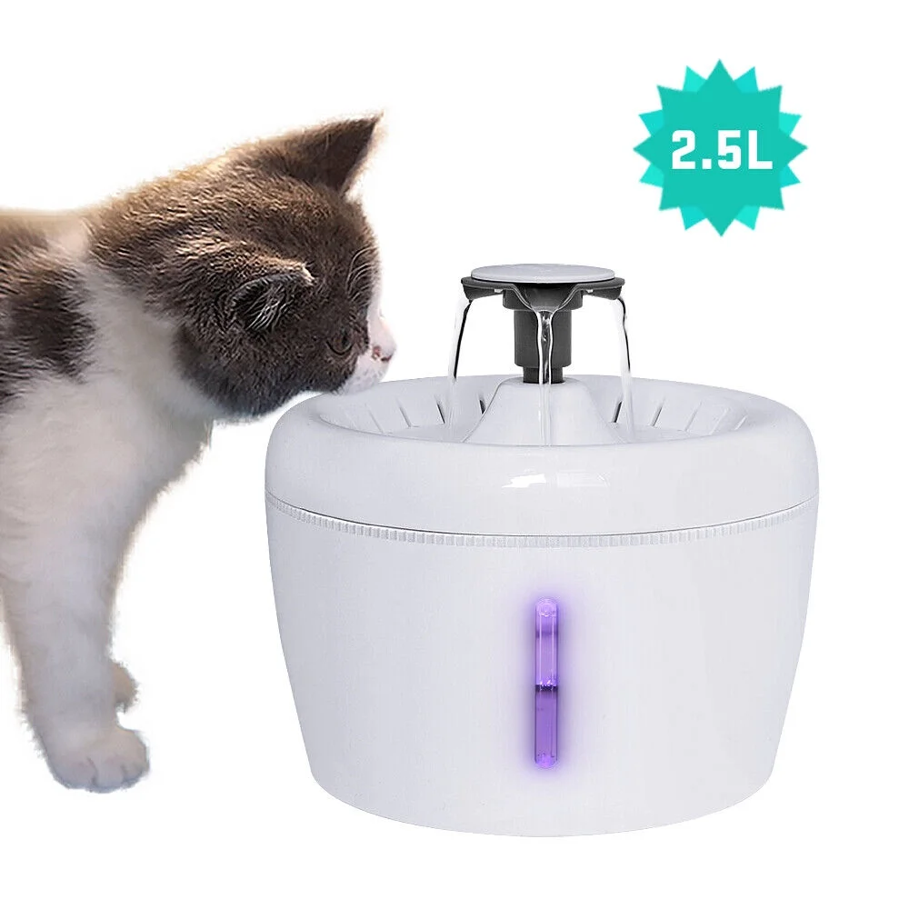 2.5L Automatic Pet Cat Water Drinking Fountain Electric Cat Water Bowl Dispenser