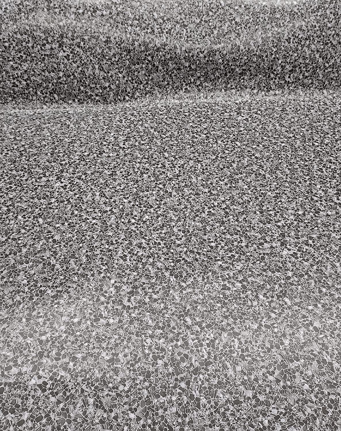 4x6 Gray Pond Liner with Black Printed Pebble Design-4'W x 6'L (1.22m x 1.83m) in 25-mil Graystone PVC (0.63mm)-Fish/Plant Friendly for Koi Ponds, Streams & Water Gardens