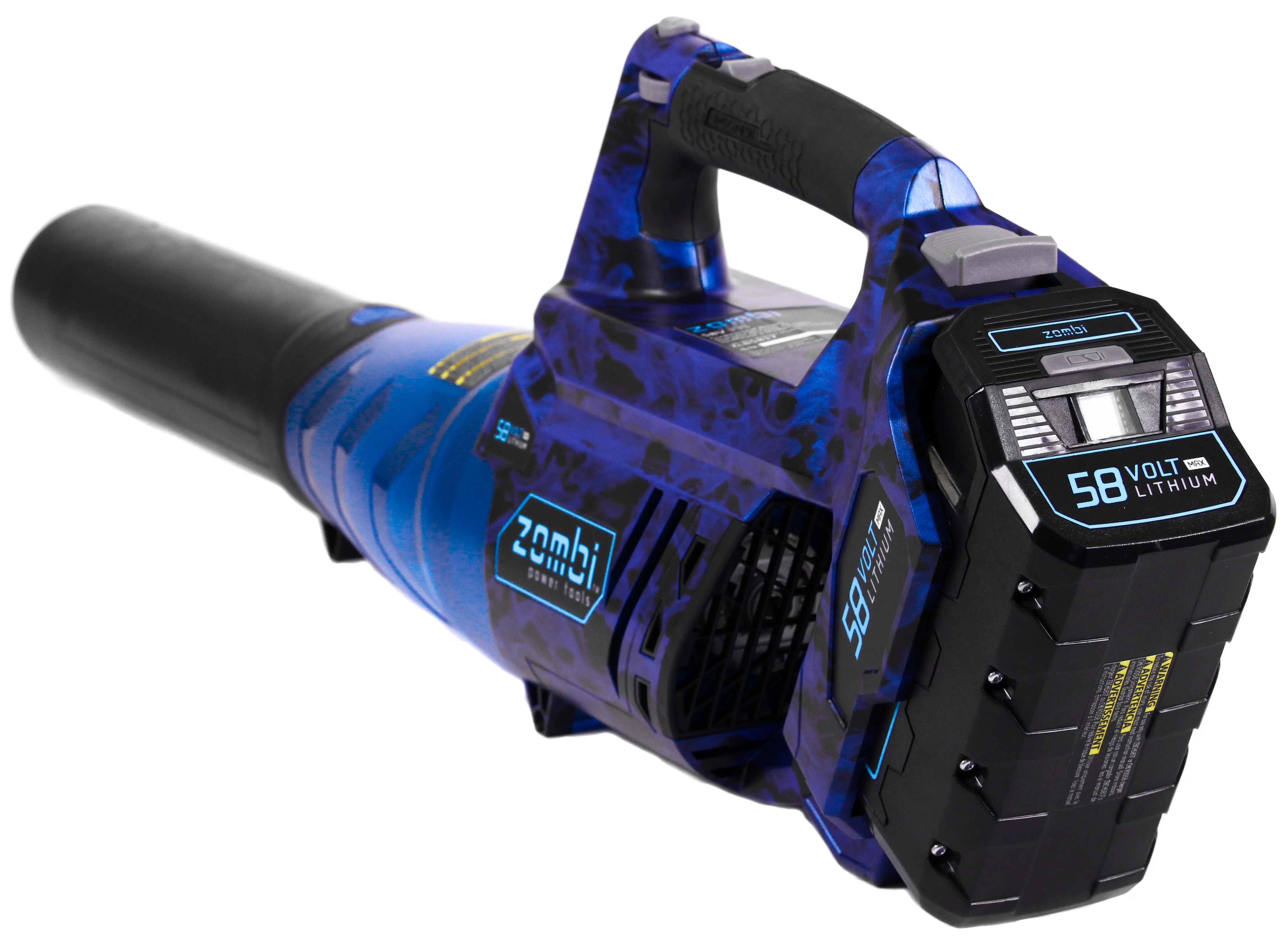 Zombi 58 Volt Variable Speed Lithium Cordless Electric Blower, 4Ah Battery and Charger Included