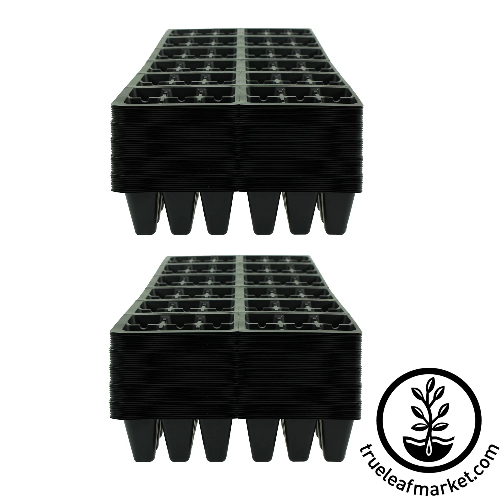 Black Plastic Garden Tray Inserts - 100 Sheets of 72 Planting Pot Cells Each - 2x3 Nested x12 Configuration - Perforated - Nursery, Greenhouse, Gardening