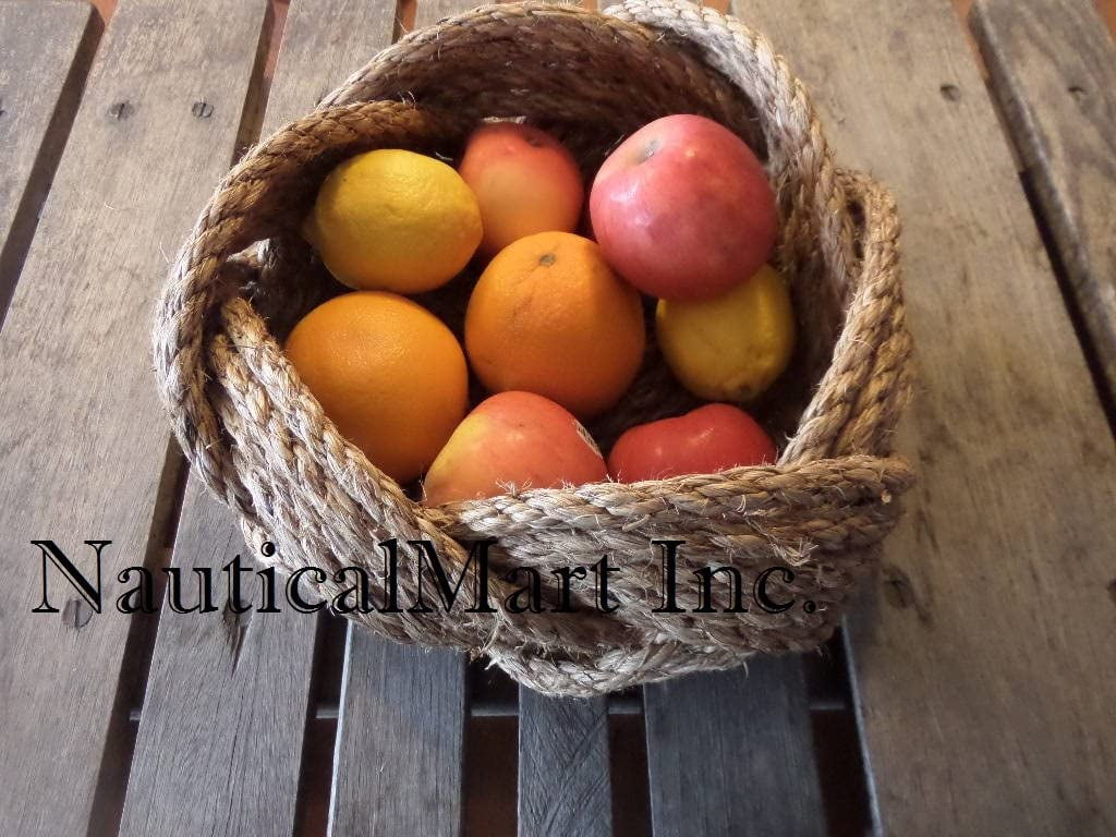 NauticalMart Nautical Knotted Rope Bowl Basket 10