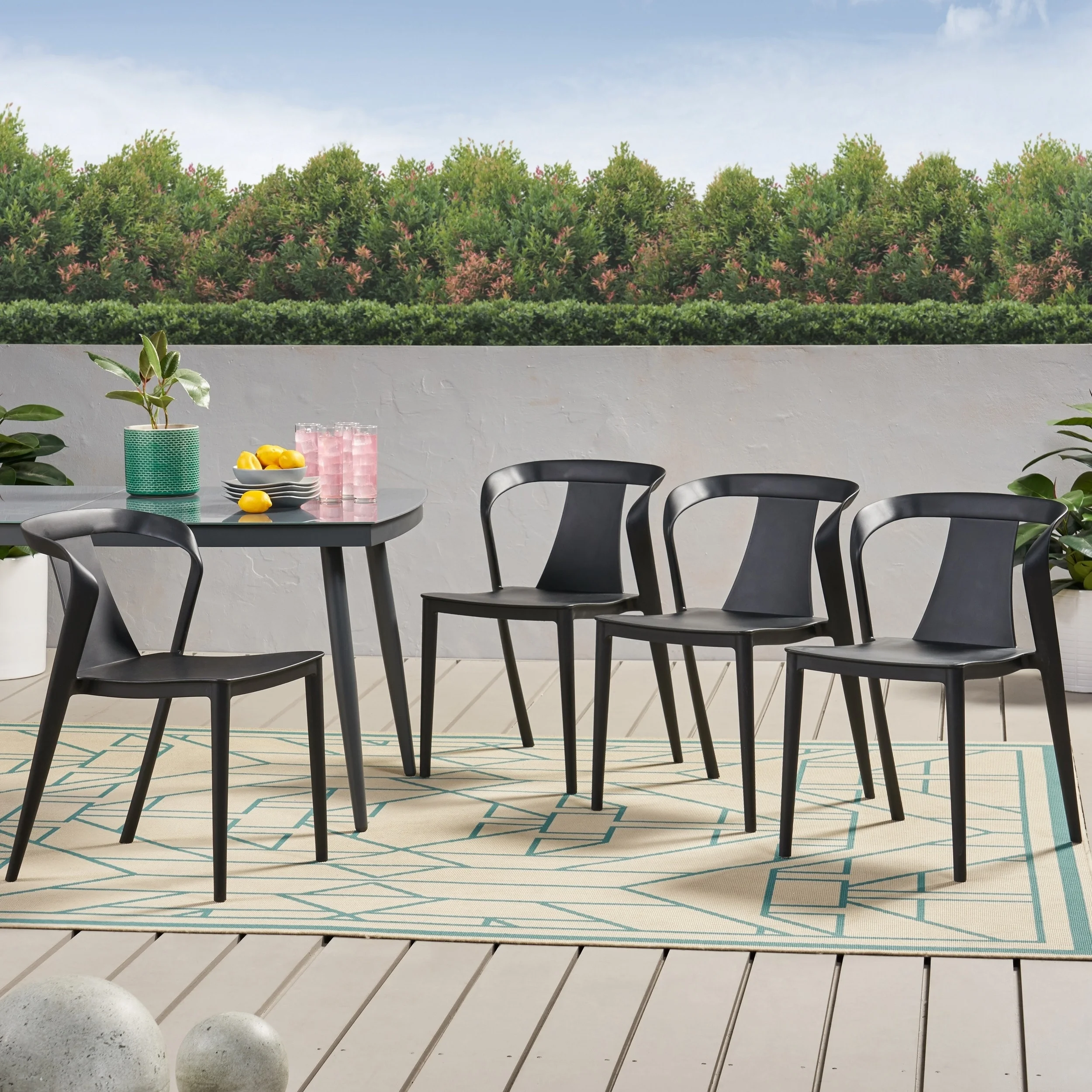 Christopher Knight Home Orchid Outdoor Stacking Dining Chair (Set of 4) by  - 21.50