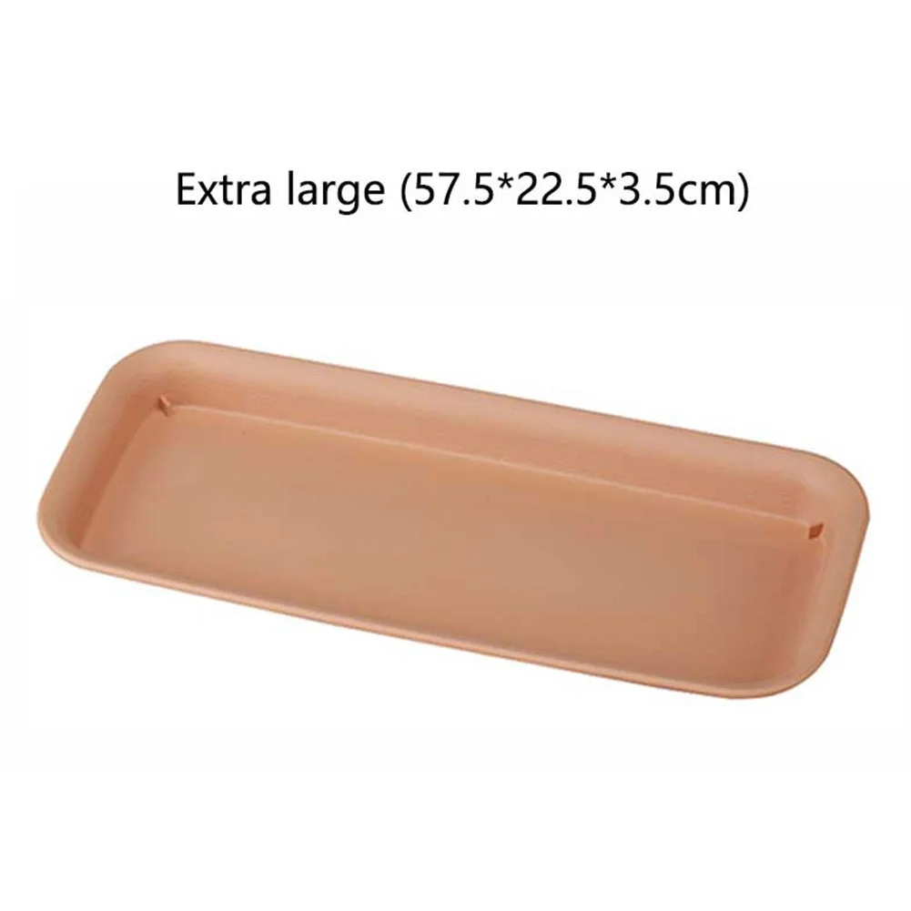 Indoor Outdoor Flower Pot Plant Saucer Drip Trays Resin Rectangle Plate