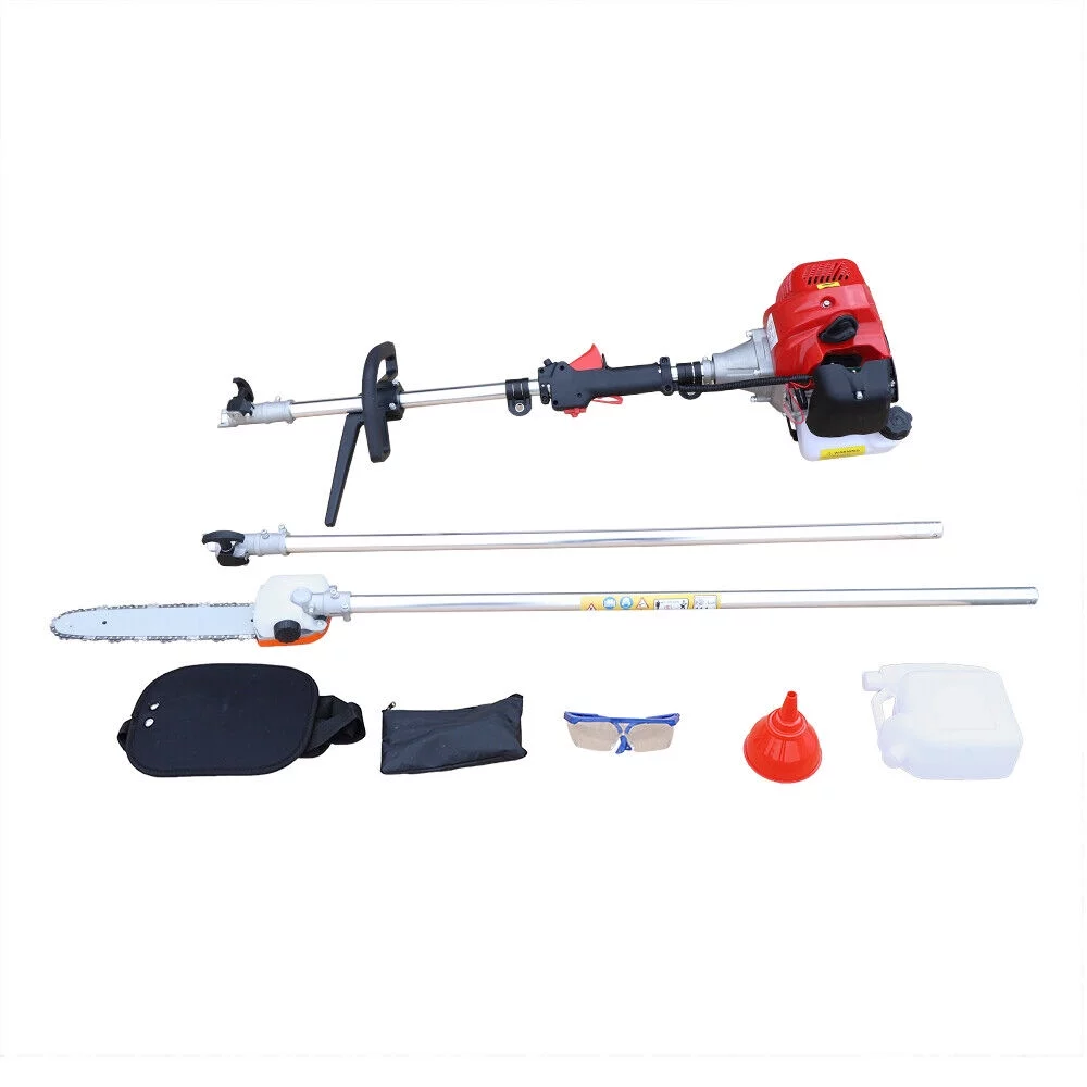 Miumaeov 42.7CC 2Stroke Pole Saw Pruner Pruning Saw Gas Powered Tree Trimmer Chainsaw 12