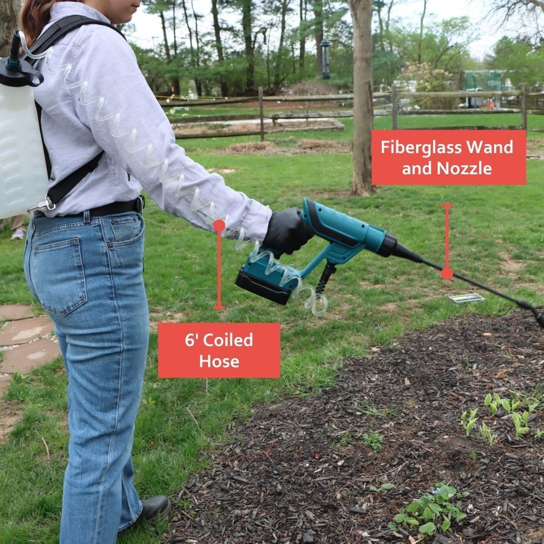 Battery Powered Sprayer - Electric Backpack Garden Sprayer - 1.5 Gallon