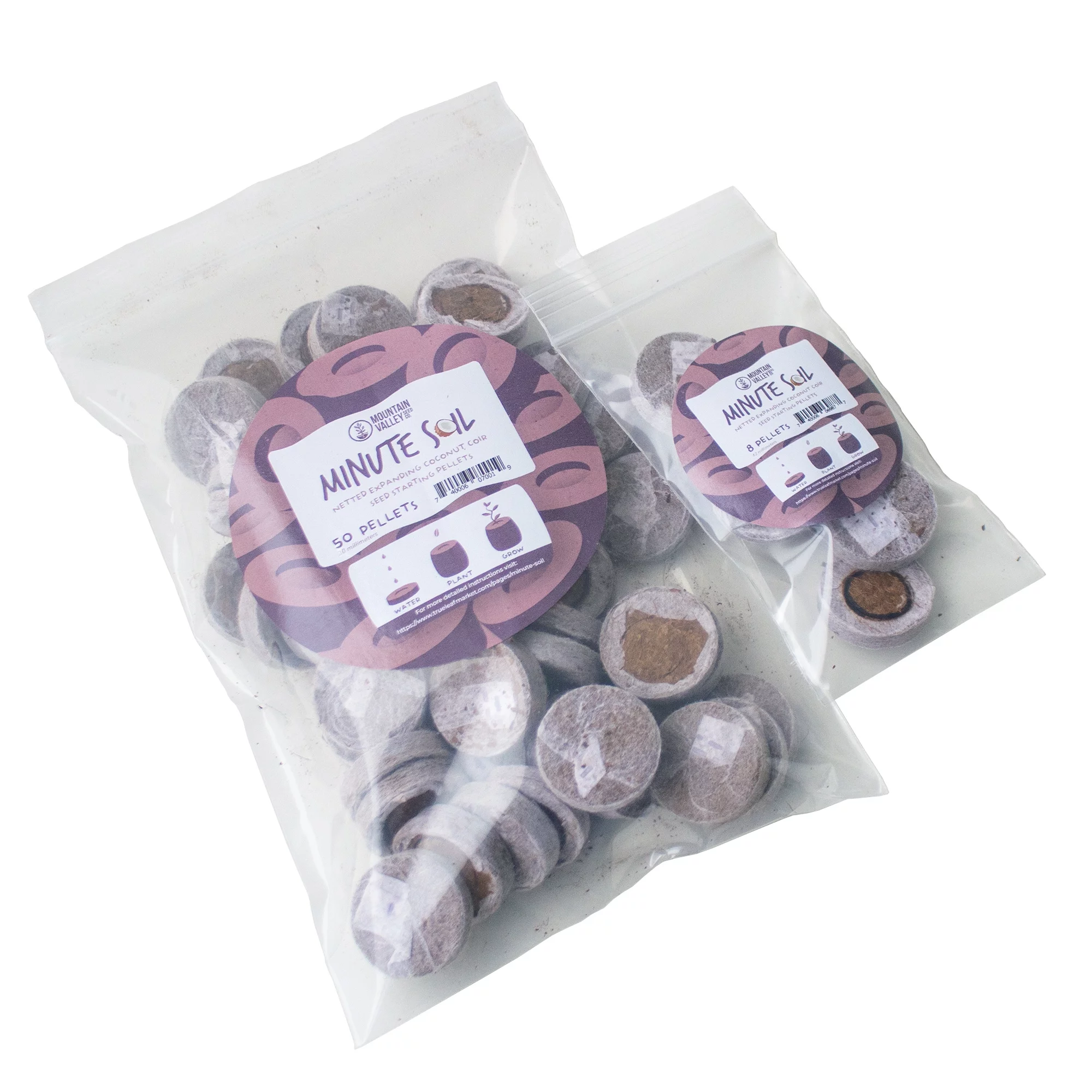 Pure Coco Coir Netted Seed Starting Pellets - 30mm - Pack of 50 - Renewable, Unamended - Superior to Peat Plugs - Self Contained Soil & Pot In One - Grow Garden Seedlings