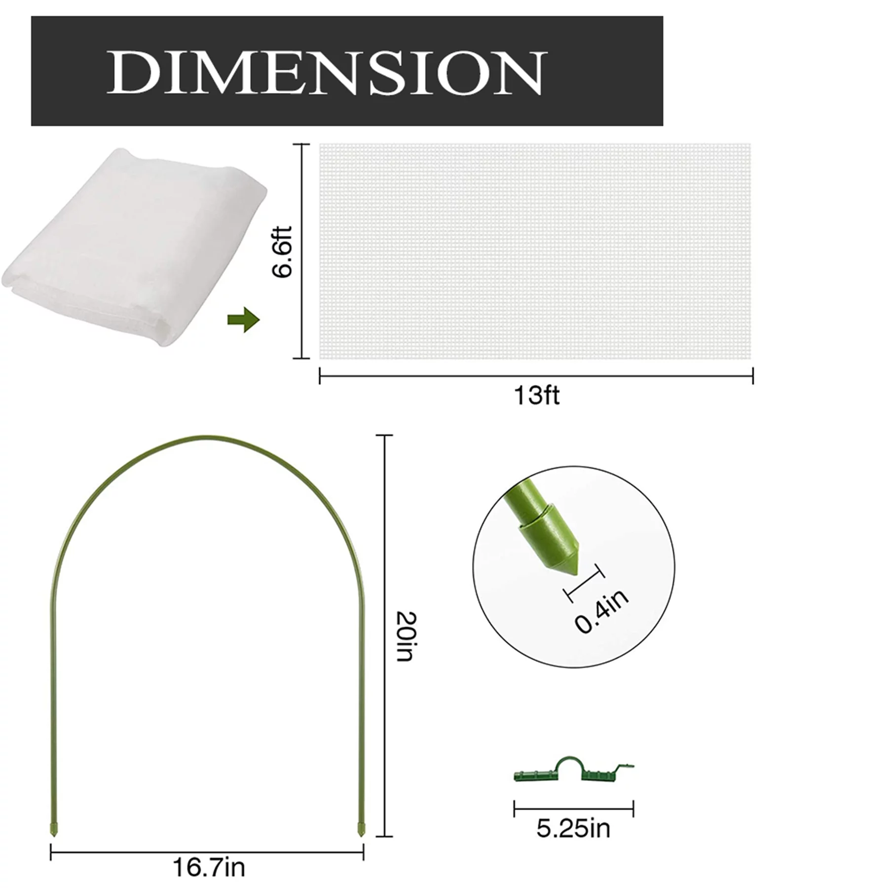8pcs Greenhouse Hoops