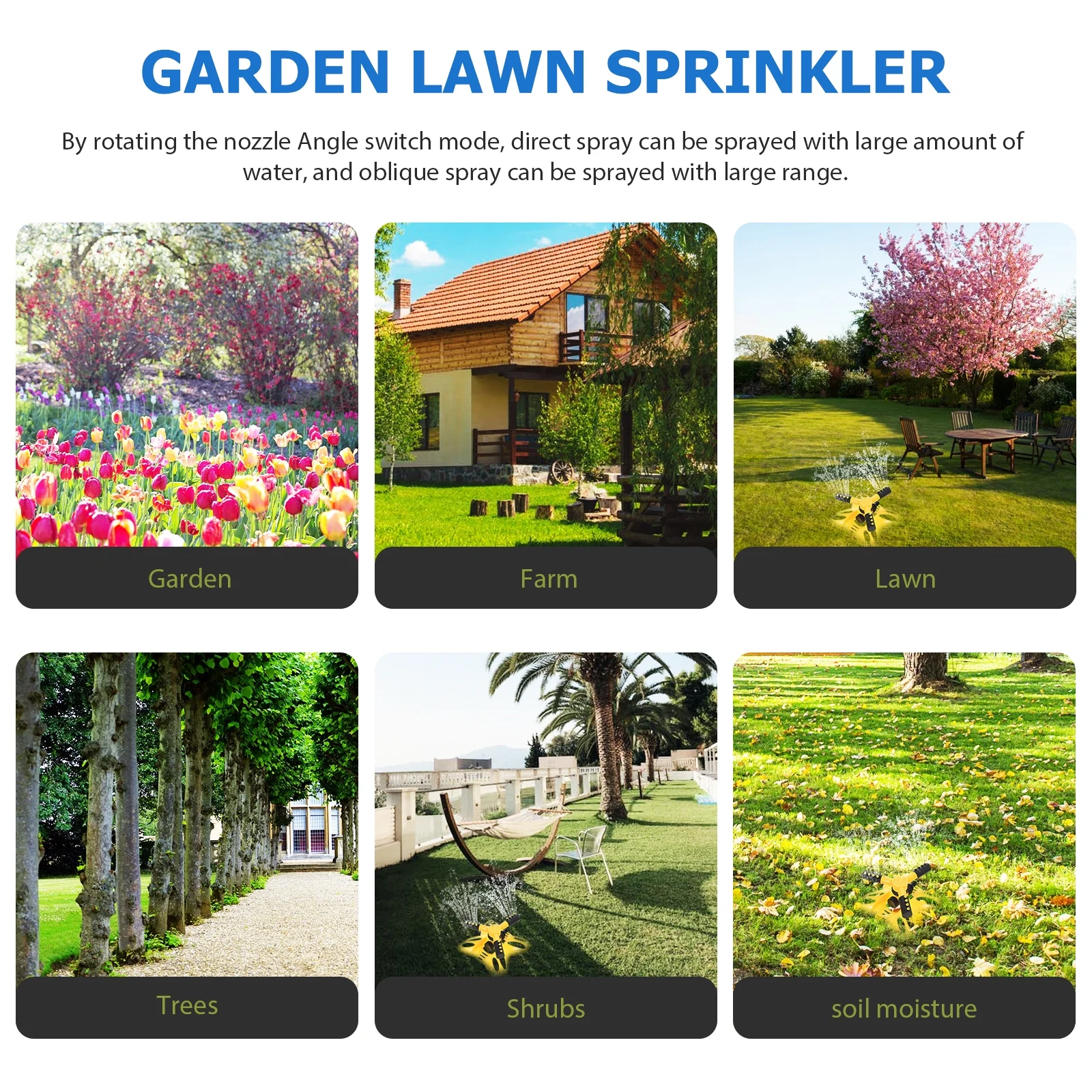 Automatic Sprinkler IRRIGATION SPRINKLERS Water Tools Nozzle Vegetable Plastic Garden Spray Heads Kids