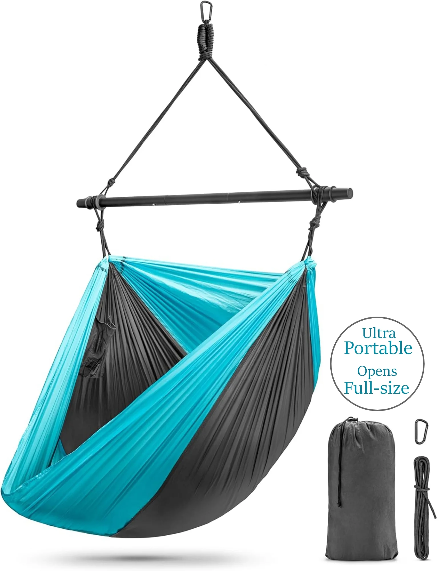 Sorbus Hanging Hammock Chair - Tree Pod Sensory Swing - Outdoor Camping Cacoon Chair - Collapsible and Lightweight Swings - Swinging Rocker Chairs for Camp, Travel, Hiking, Tent, Porch (500 lb Max)