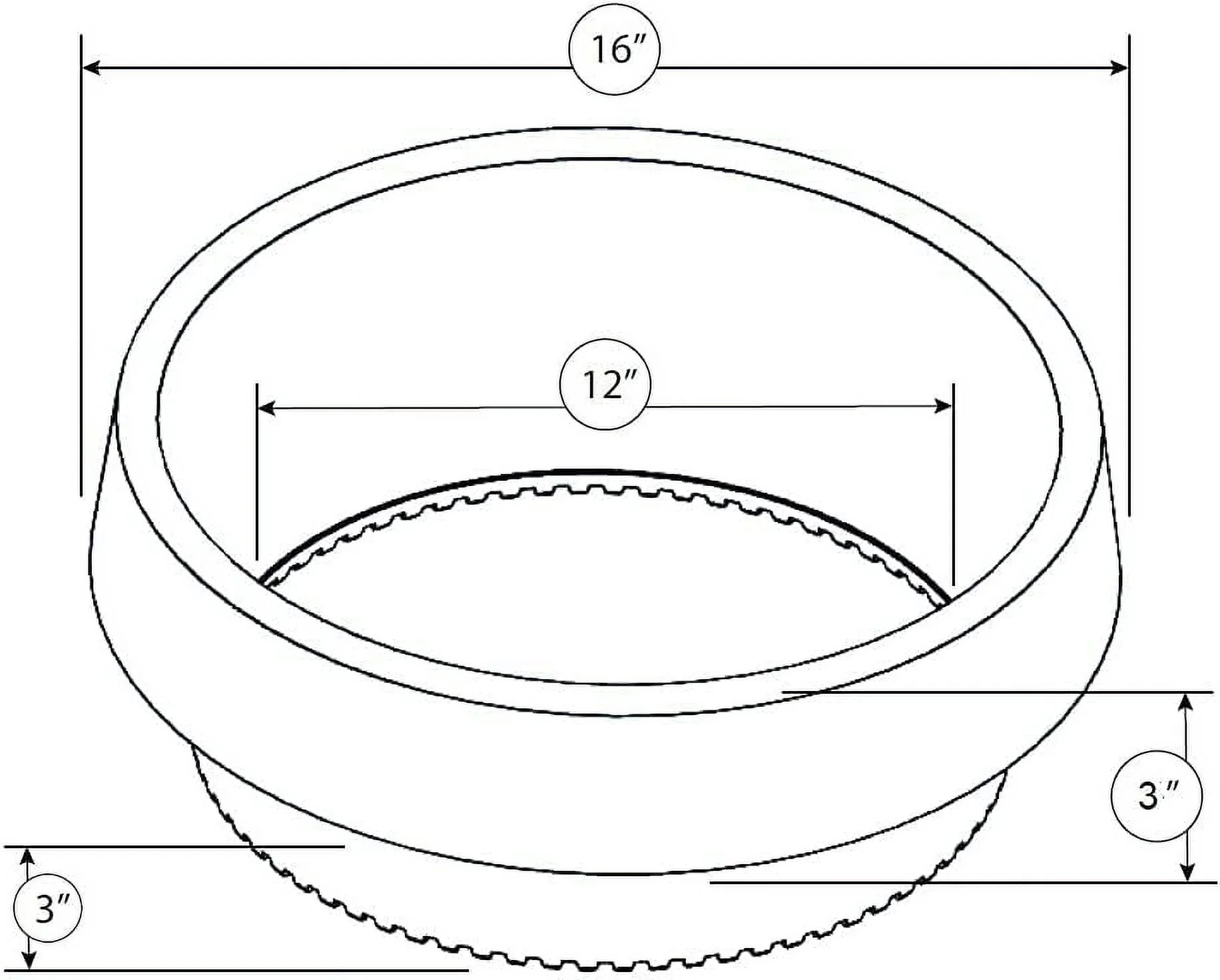 6 Pack of 16in Planting Rings. Landscape & Garden Protective, Round, Edging. Water Retention to Irrigate Shrubs, Roses, Flowers, Vegetables. Separate Rock, Mulch, Grass. Made in USA