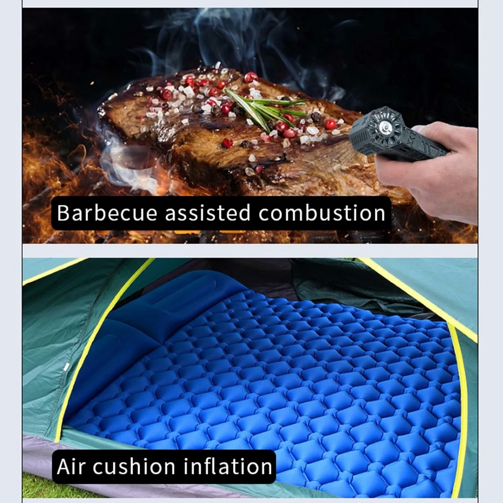 1 Pcs Jet Dry Mini Blower, 120,000 RPM Compressed Air Duster, Cordless PC Cleaner with LED Light, Cordless Turbo Powered Air Blower Super Jet Fan for Car, Cleaning, Camping(White)