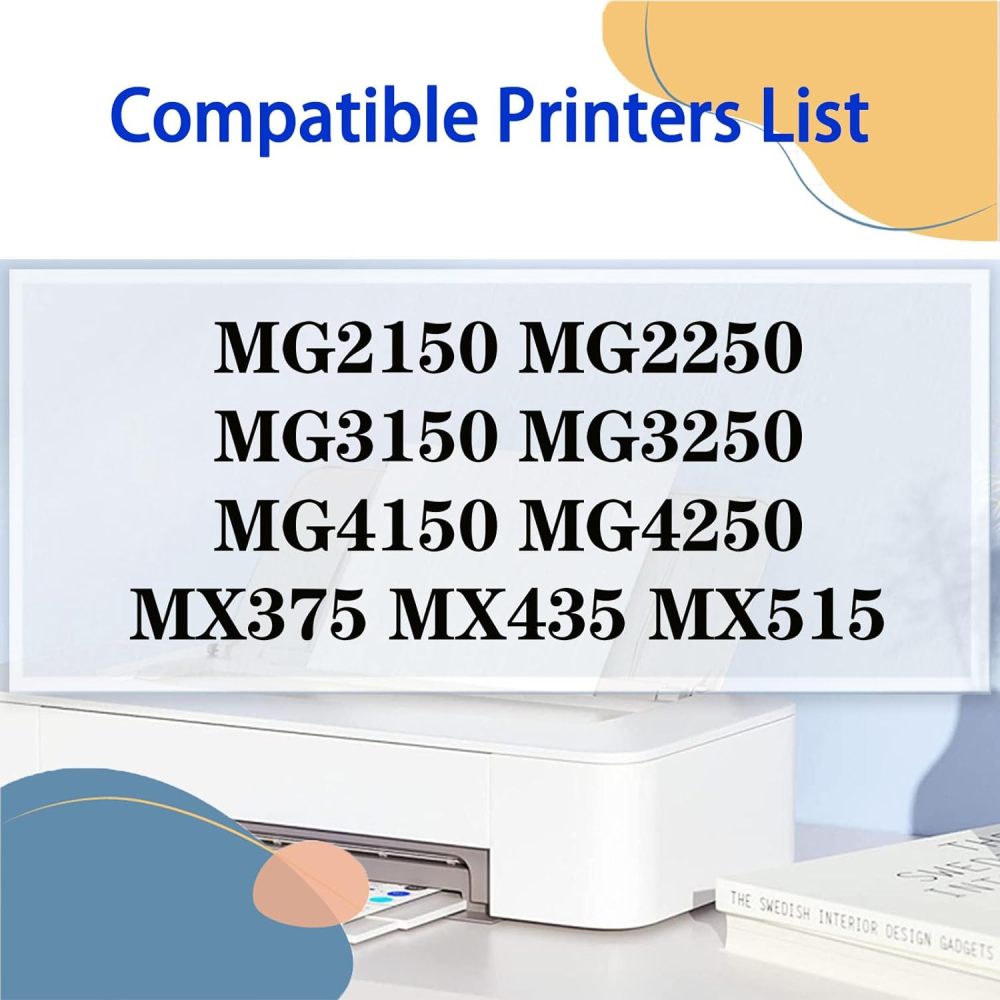 Compatible PG-540 CL-541 PG540 CL541 Ink Cartridges Replacement for Canon MG2150 MG2250 MG3150 MG3250 MG4150 MG4250 MX375 MX435 MX515 Printers