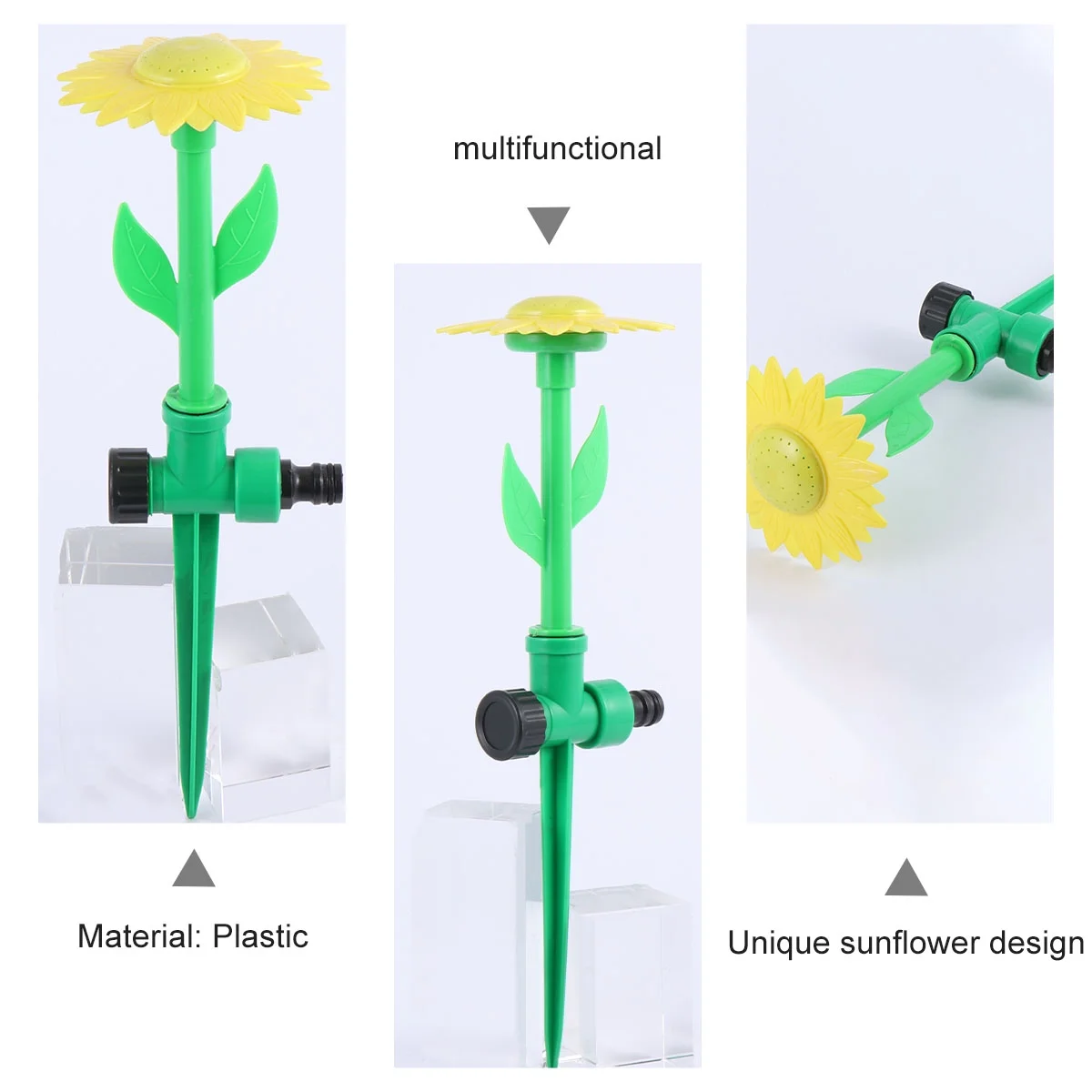Gongxipen 3Pcs Sunflower Nozzle Inserting Ground Garden Watering Drip Irrigation Equipment