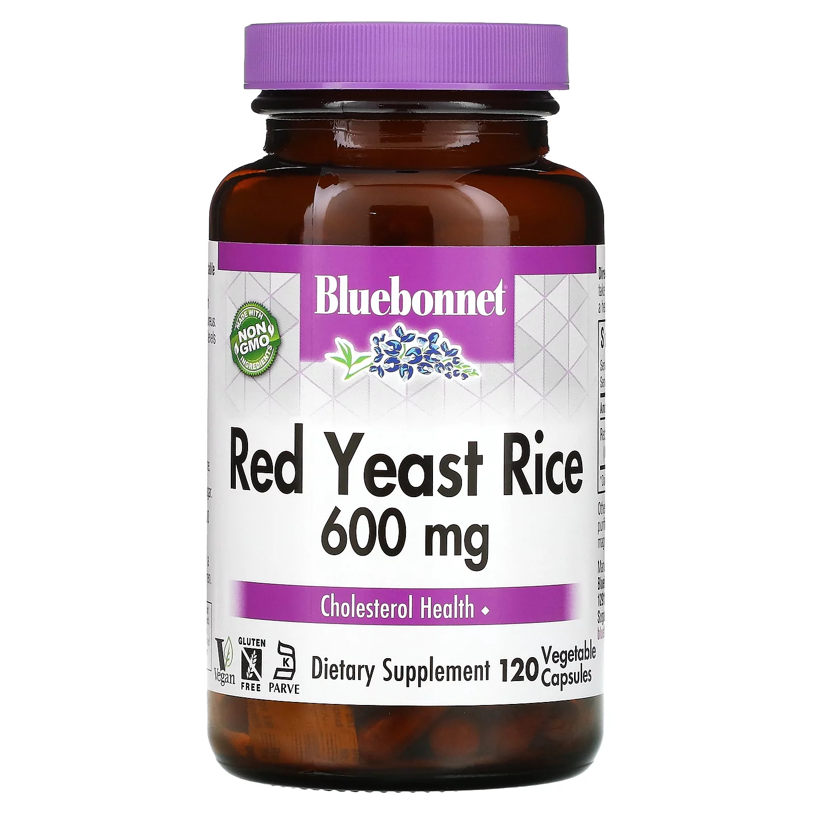 Bluebonnet Nutrition Red Yeast Rice, 600 mg, 120 Vegetable Capsules