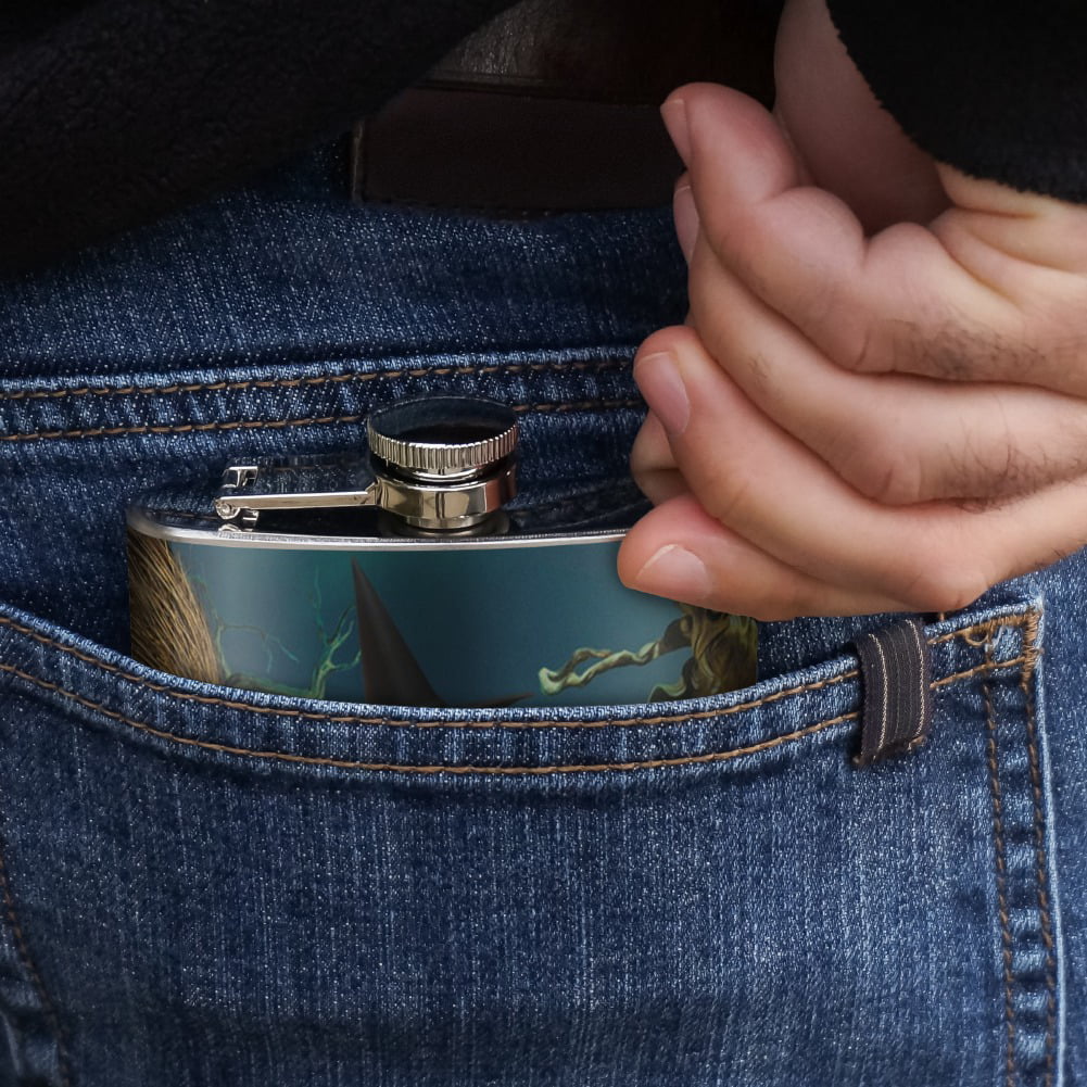 Wizard of Oz Wicked Witch Character Stainless Steel 5oz Hip Drink Kidney Flask