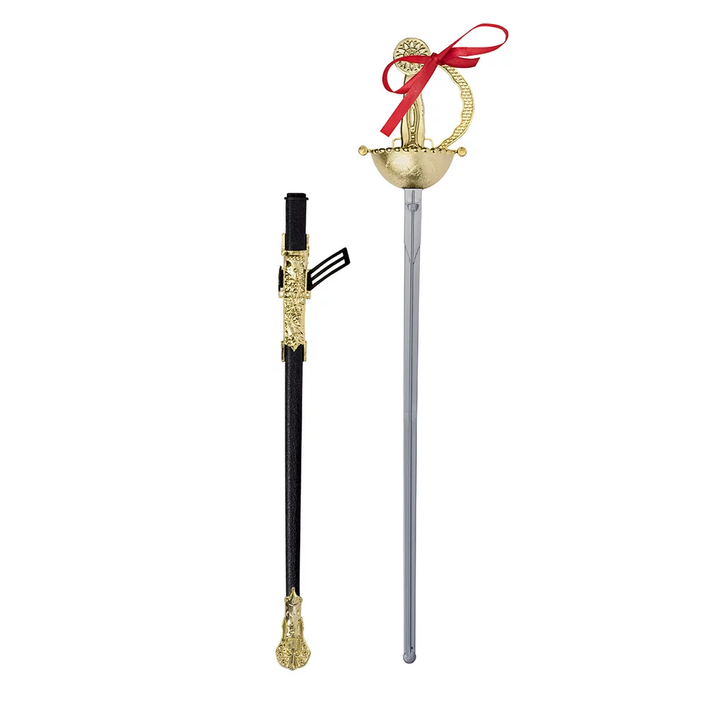 Dress-Up-America Musketeer Sword - Ornate Gold Toy Sword - Costume Prop