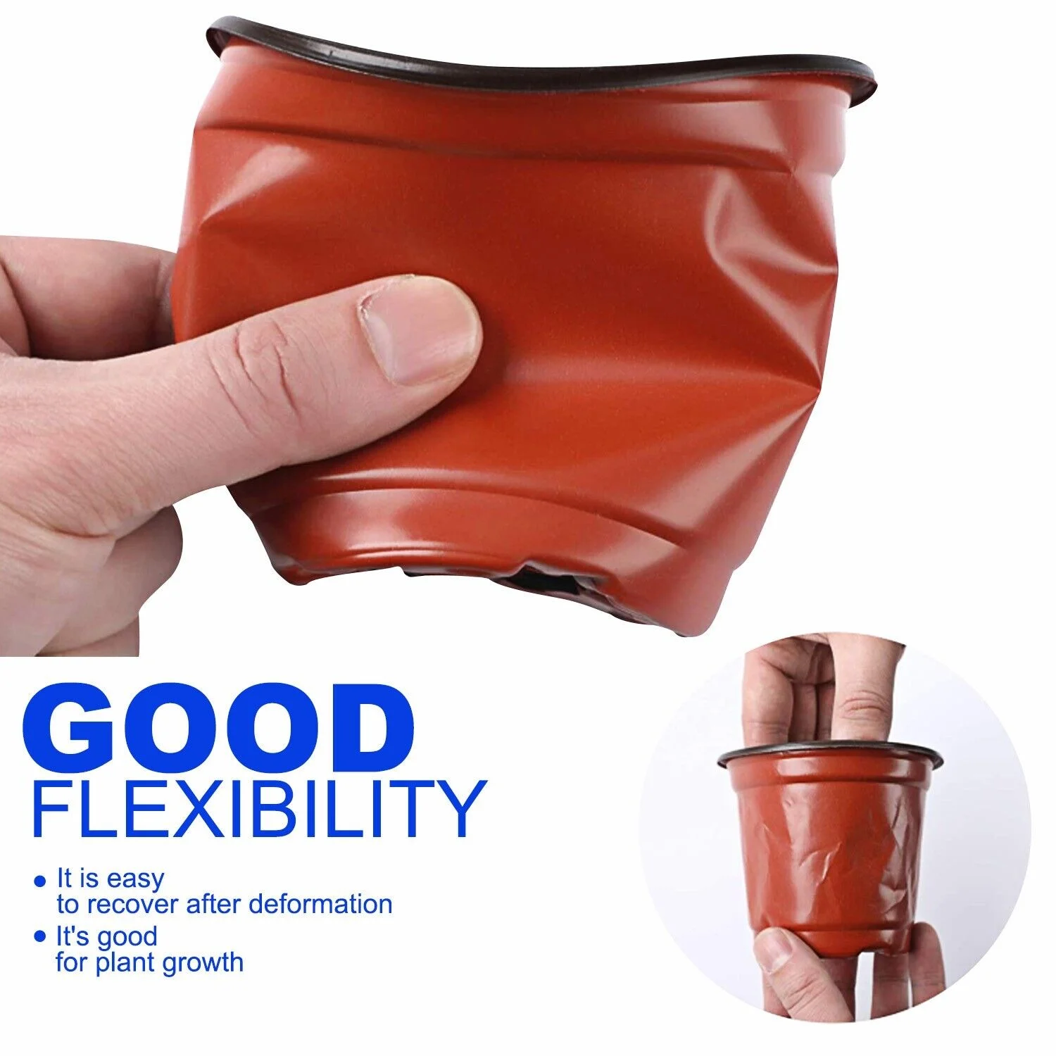 100x Garden Nursery Plastic Pots Flower Plant Container Seed With Label＆Fly Trap