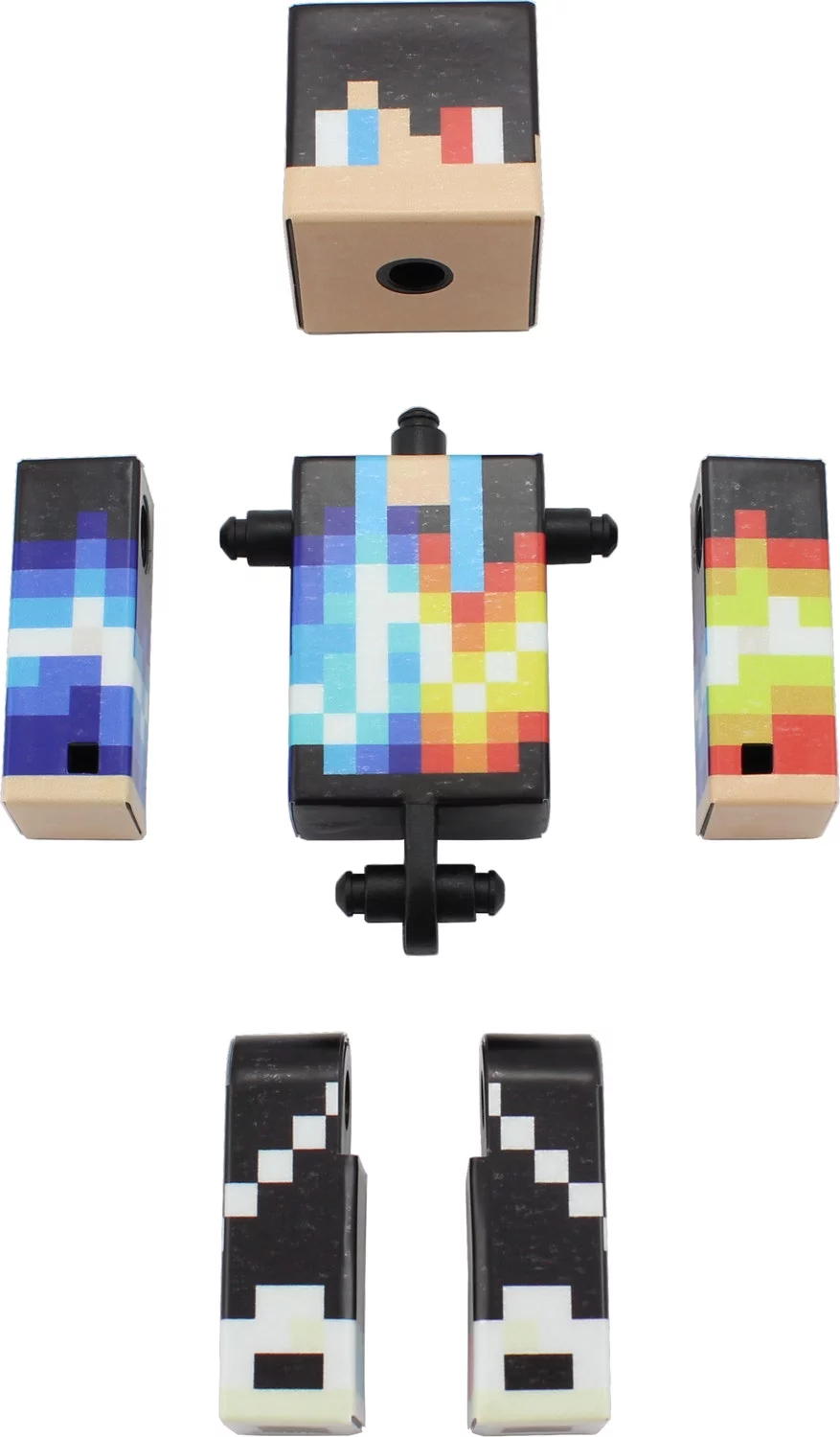 Fire and Ice Boy Action Figure Toy, 4 Inch Custom Series Figurines by EnderToys