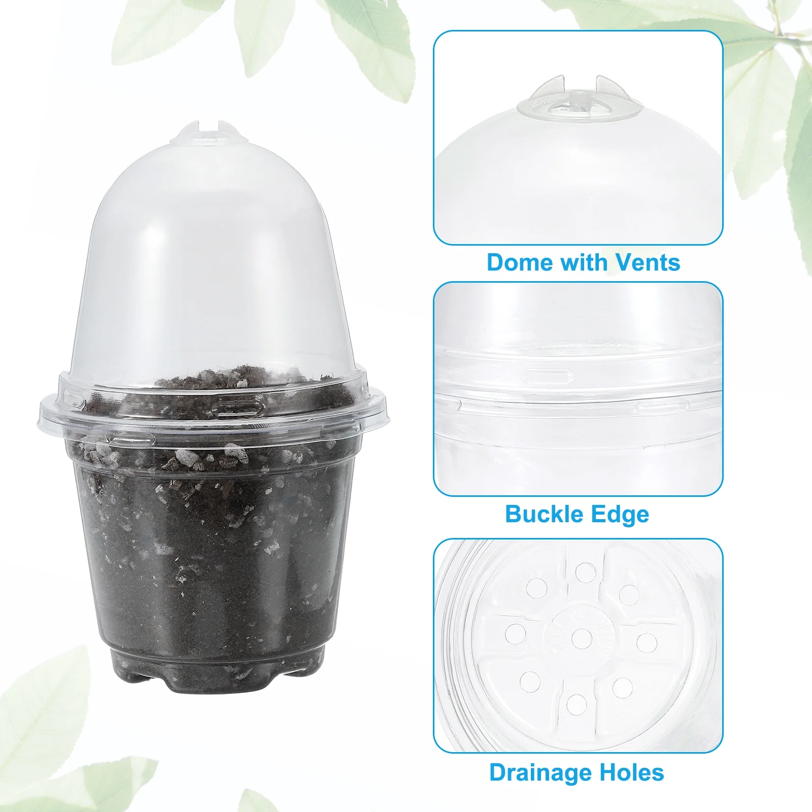 Uxcell Nursery Pots with Humidity Dome, 20 Sets 4
