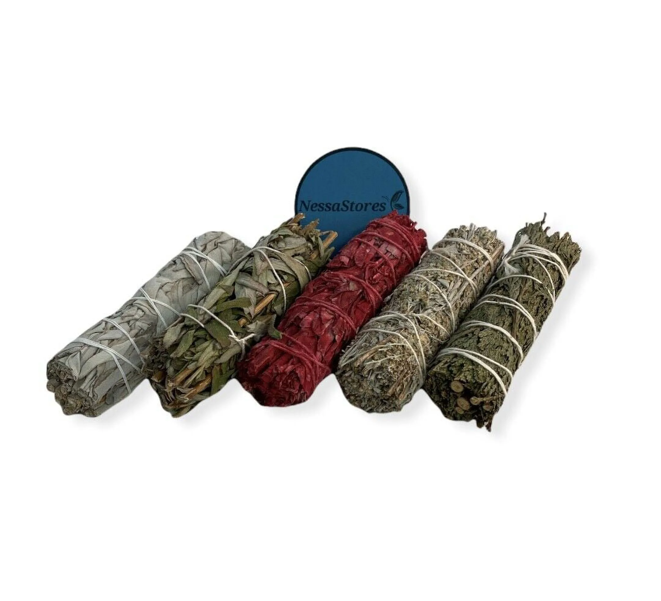 5 pcs Smudge Sampler of 4 different Sages and Cedar 4