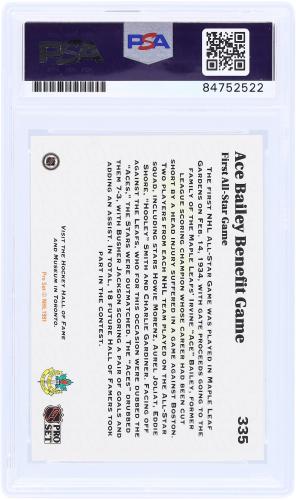 Ace Bailey Toronto Maple Leafs Autographed 1991-92 Pro Set Ace Bailey Benefit Game #335 PSA Authenticated Authentic Card - Fanatics Authentic Certified